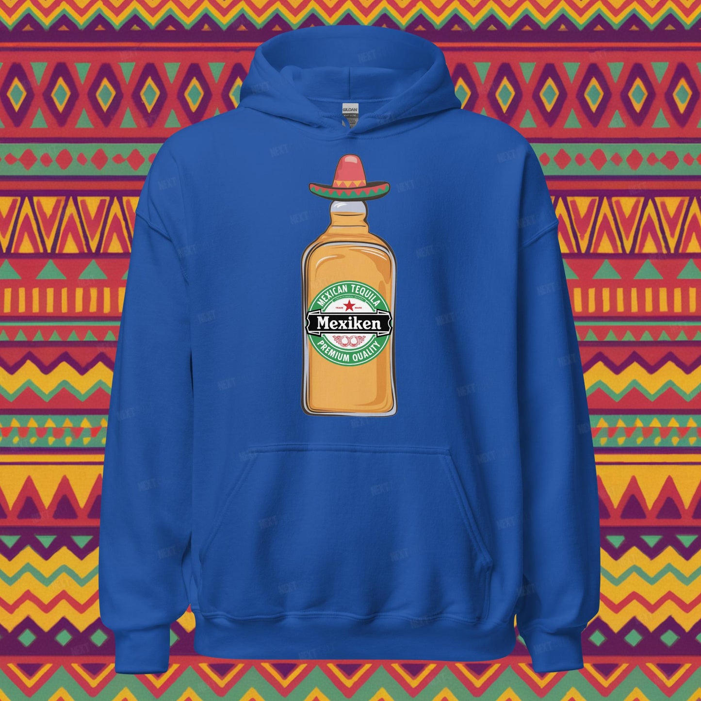 Mexiken Mexican Tequila Funny Heineken Beer Parody Unisex Hoodie Royal Hoodies Mexico Next Cult Brand