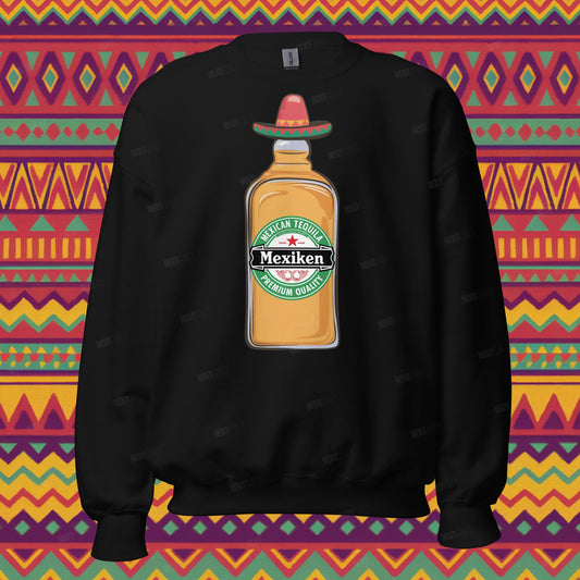 Mexiken Mexican Tequila Funny Heineken Beer Parody Unisex Sweatshirt Black Sweatshirts Mexico Next Cult Brand