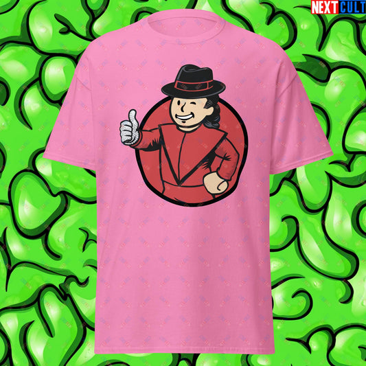 Moonwalk Boy Michael Jackson Vault Boy Fallout Funny Meme Cartoon Mashup Unisex tee Azalea T-shirts Fallout Michael Jackson Music Vault Boy Next Cult Brand