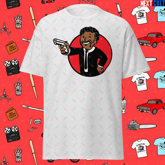 Motherf***** Boy Pulp Fiction Vault Boy Fallout Funny Meme Cartoon Mashup Unisex tee Ash T-shirts Fallout Movies Pulp Fiction Quentin Tarantino Samuel L. Jackson Vault Boy Next Cult Brand