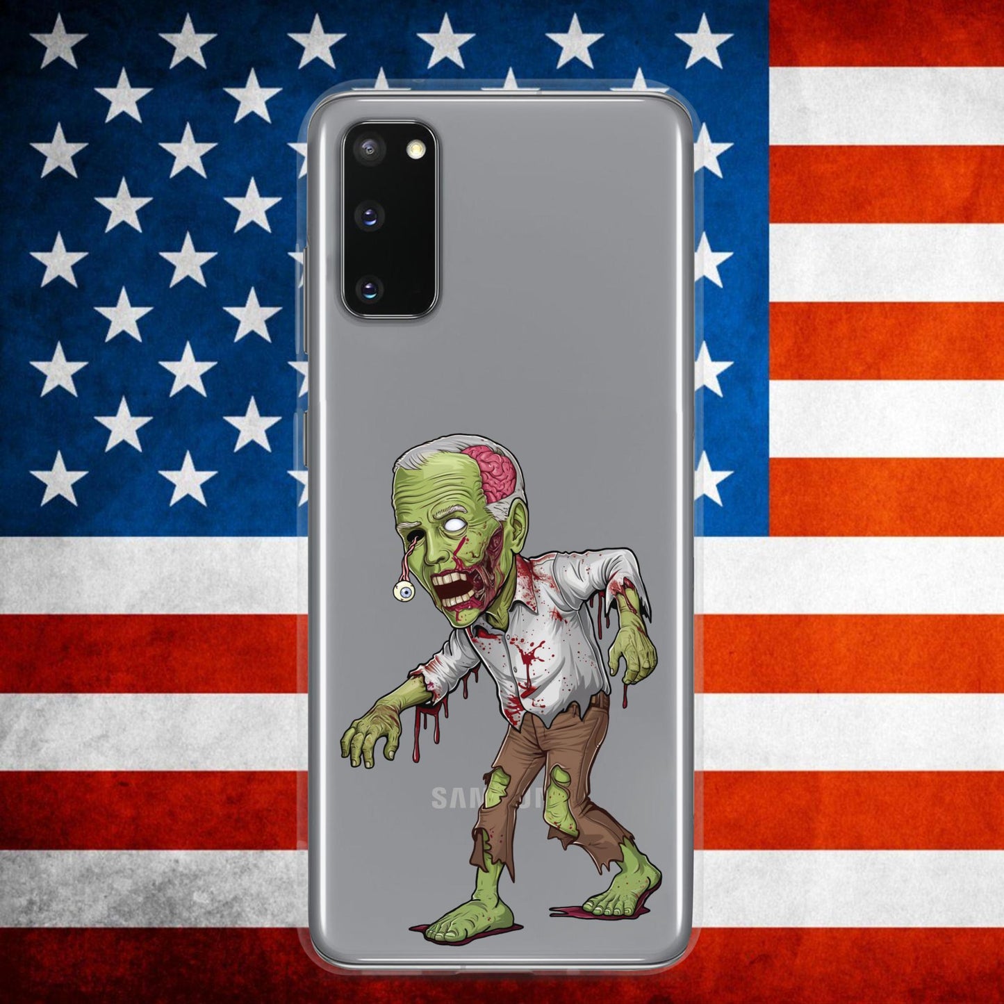 Old Joe Biden Zombie Walking Dead Funny Politics Clear Case for Samsung Samsung Galaxy S20 Mobile Phone Cases Joe Biden Politics TV Shows Walking Dead Zombie Next Cult Brand