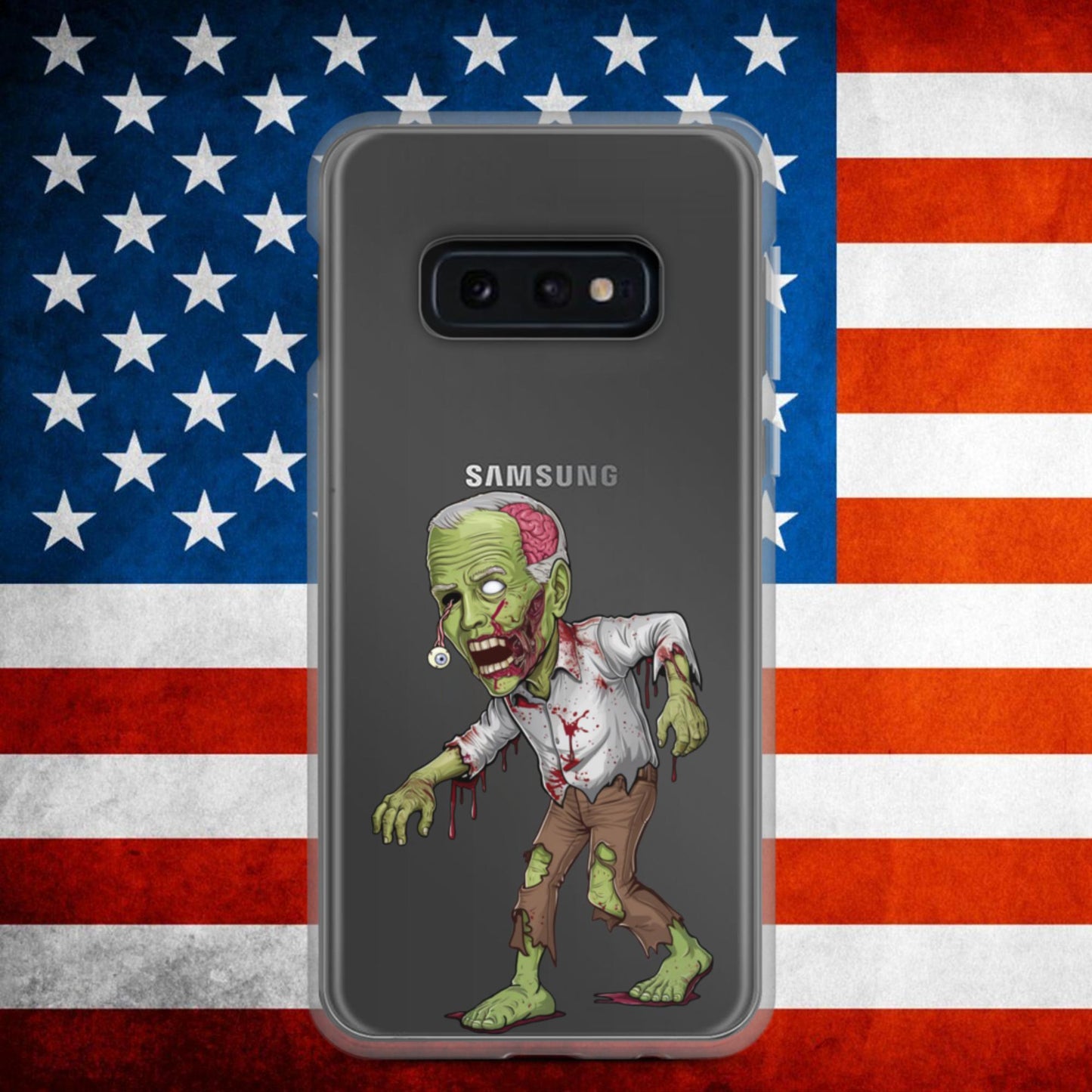 Old Joe Biden Zombie Walking Dead Funny Politics Clear Case for Samsung Samsung Galaxy S10e Mobile Phone Cases Joe Biden Politics TV Shows Walking Dead Zombie Next Cult Brand