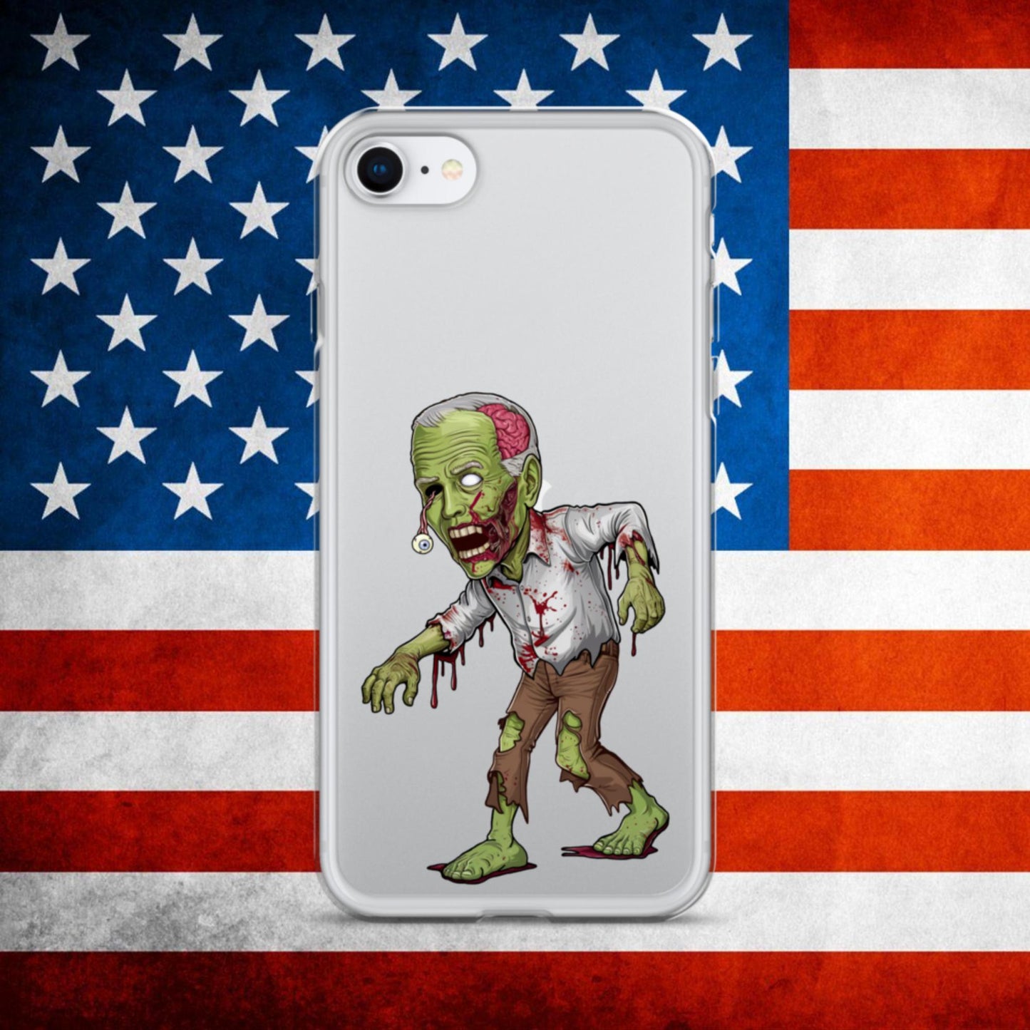 Old Joe Biden Zombie Walking Dead Funny Politics Clear Case for iPhone iPhone SE Mobile Phone Cases Joe Biden Politics TV Shows Walking Dead Zombie Next Cult Brand