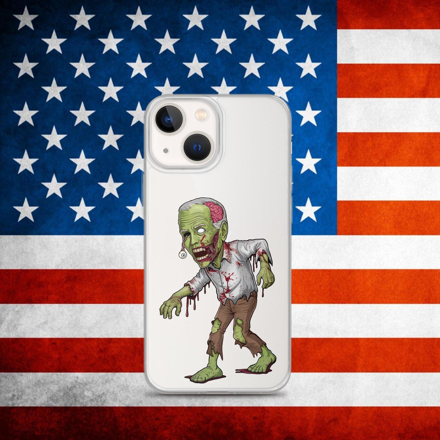 Old Joe Biden Zombie Walking Dead Funny Politics Clear Case for iPhone iPhone 13 mini Mobile Phone Cases Joe Biden Politics TV Shows Walking Dead Zombie Next Cult Brand