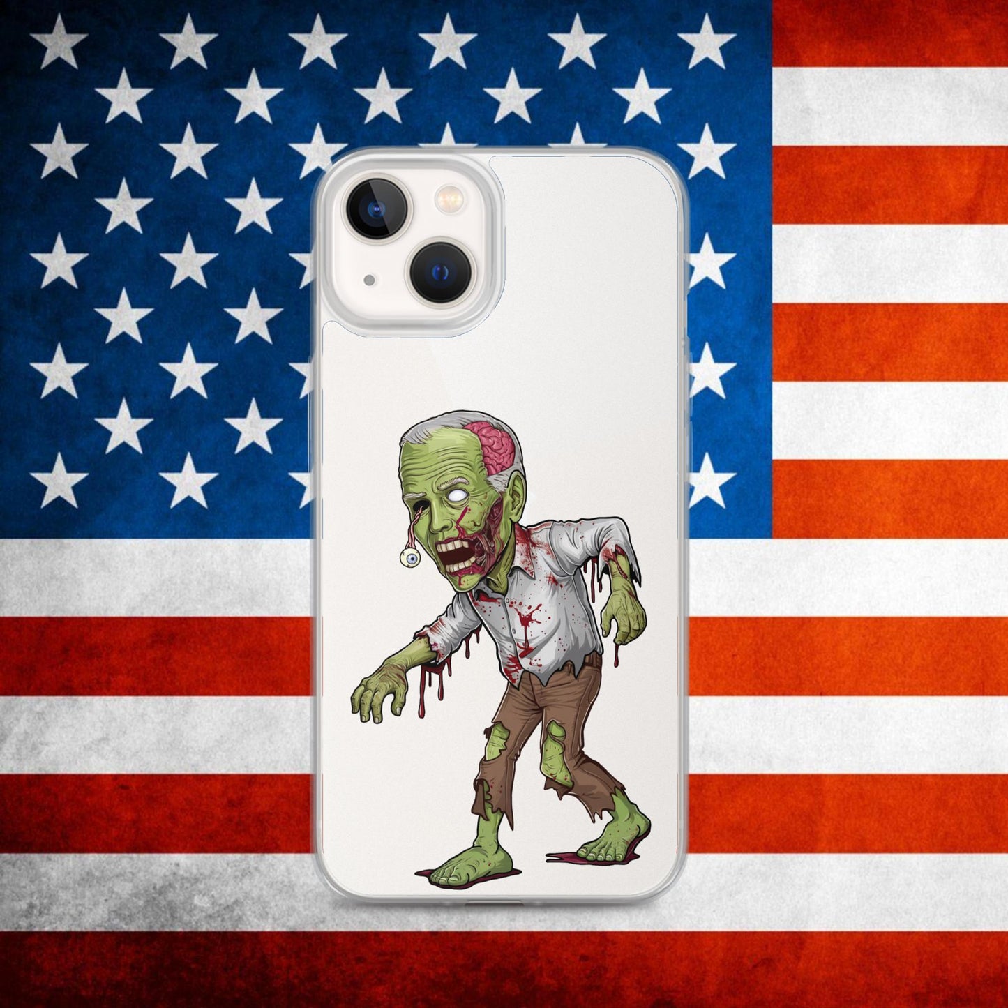 Old Joe Biden Zombie Walking Dead Funny Politics Clear Case for iPhone iPhone 13 Mobile Phone Cases Joe Biden Politics TV Shows Walking Dead Zombie Next Cult Brand
