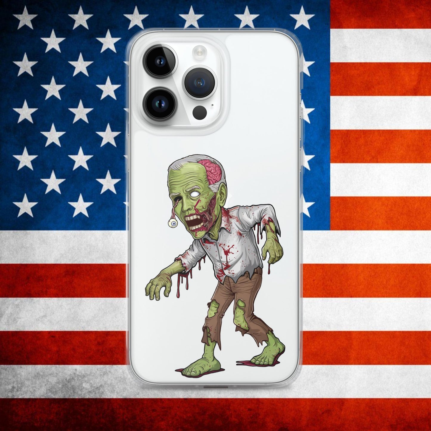Old Joe Biden Zombie Walking Dead Funny Politics Clear Case for iPhone iPhone 14 Pro Max Mobile Phone Cases Joe Biden Politics TV Shows Walking Dead Zombie Next Cult Brand