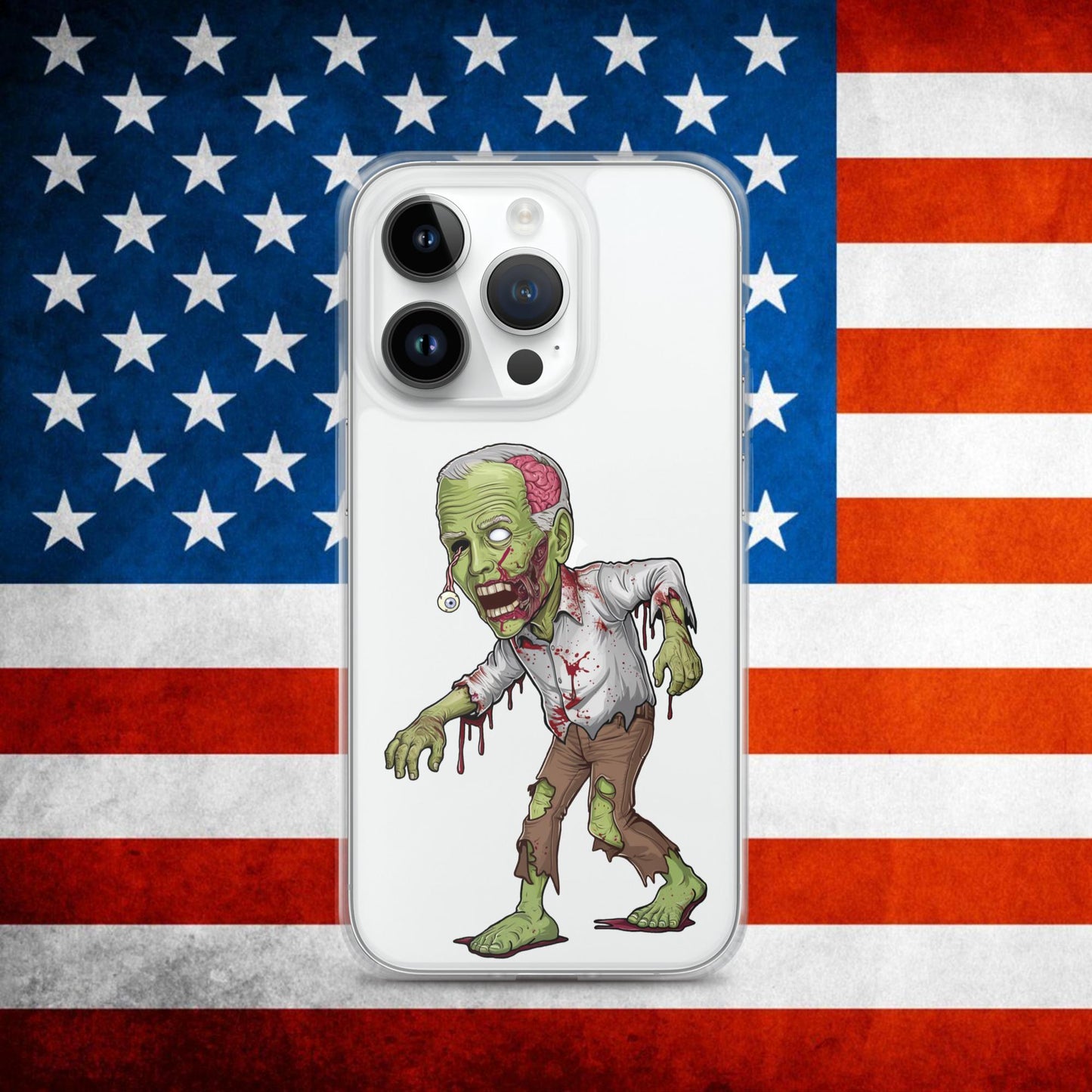 Old Joe Biden Zombie Walking Dead Funny Politics Clear Case for iPhone iPhone 14 Pro Mobile Phone Cases Joe Biden Politics TV Shows Walking Dead Zombie Next Cult Brand