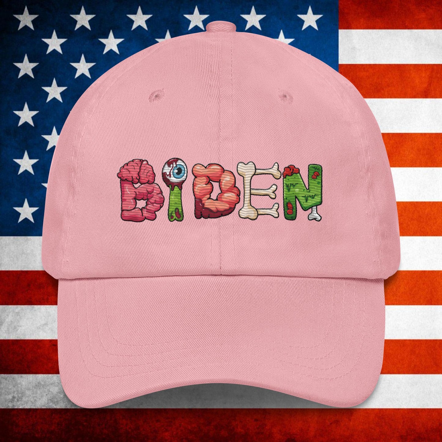 Old Joe Biden Zombie Walking Dead Funny Politics Dad hat Pink Hats Joe Biden Politics TV Shows Walking Dead Zombie Next Cult Brand