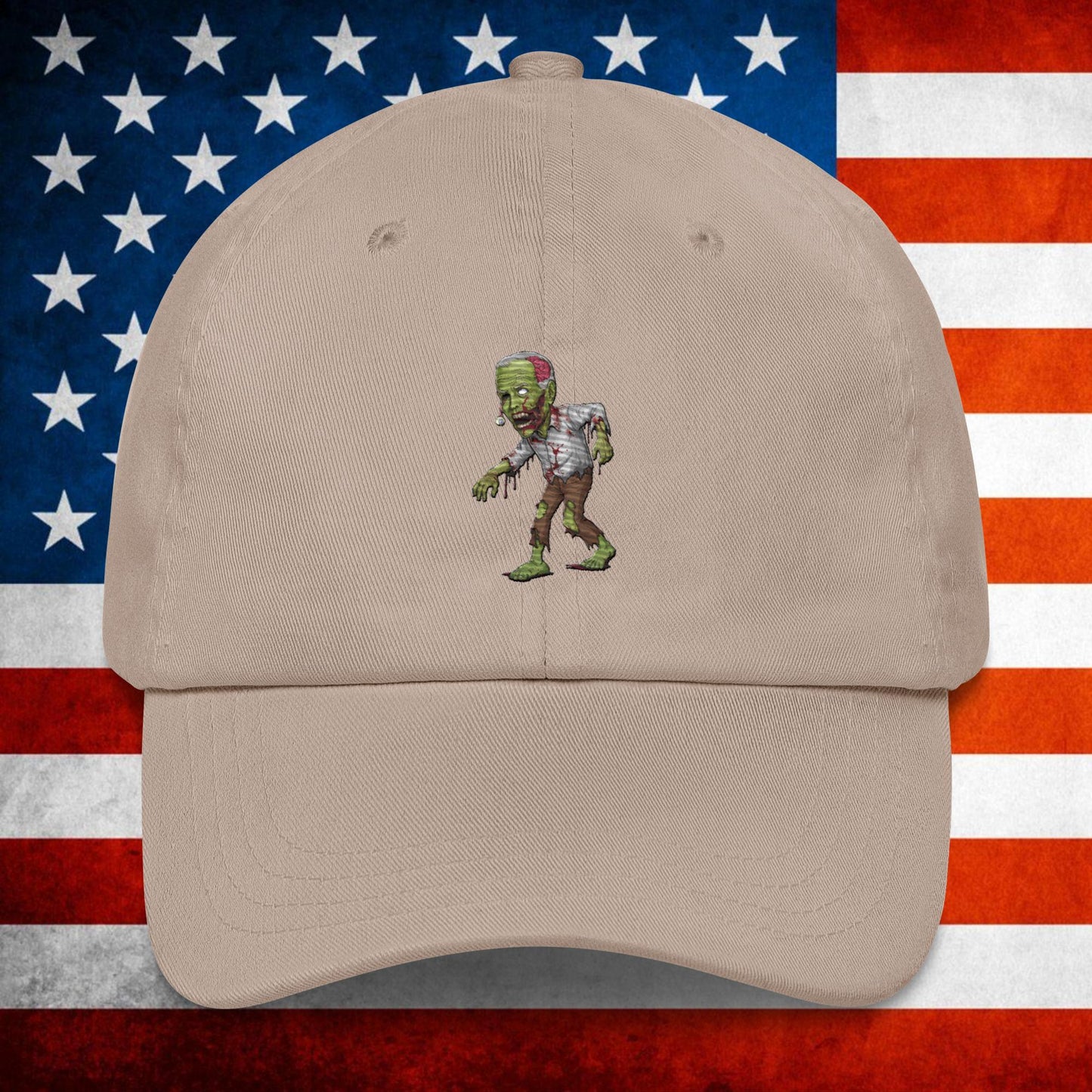 Old Joe Biden Zombie Walking Dead Funny Politics Dad hat Stone Hats Joe Biden Politics TV Shows Walking Dead Zombie Next Cult Brand
