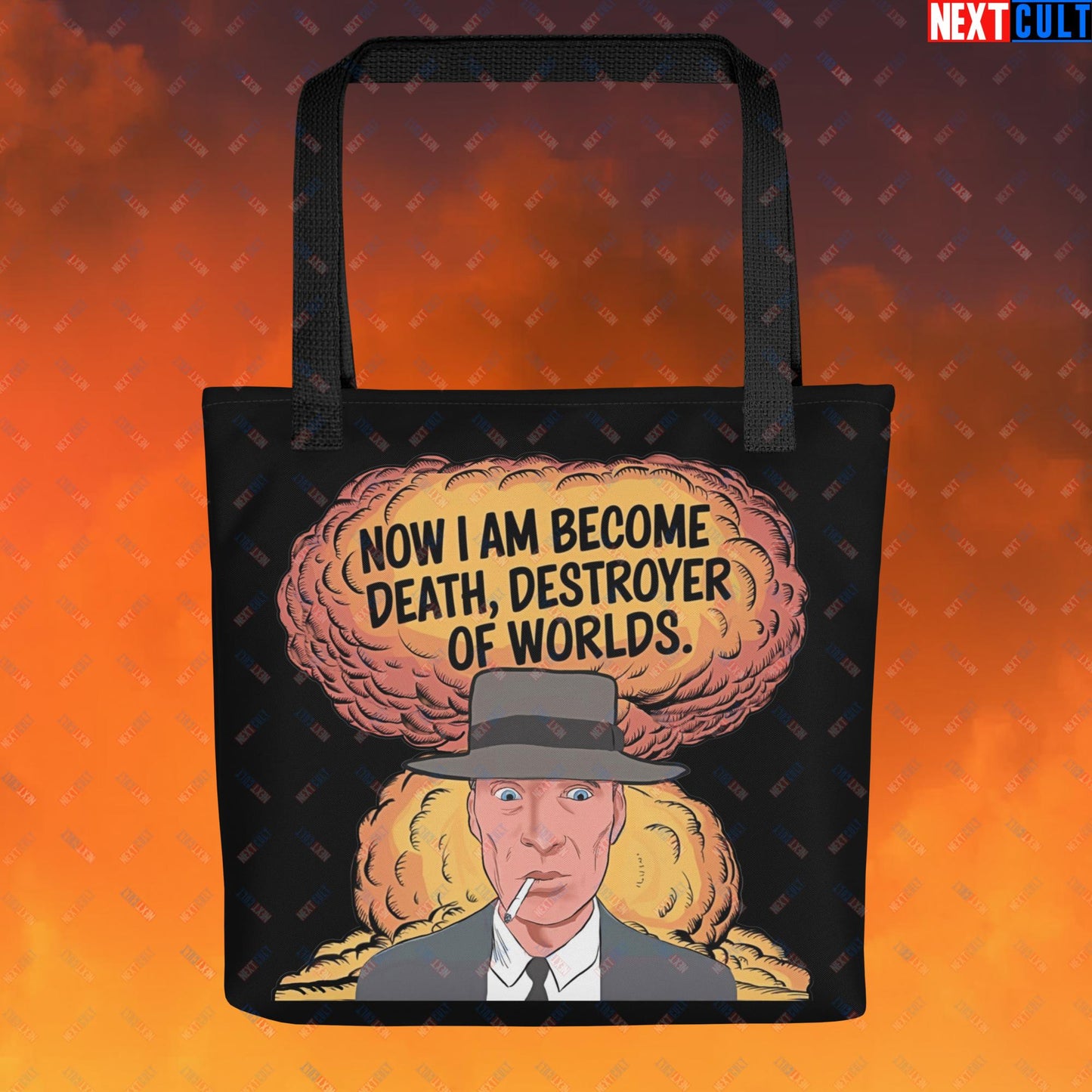 Oppenheimer I am Death, Destroyer of Worlds Atomic Bomb Explosion Tote bag Default Title Bags Cillian Murphy Movies Oppenheimer Next Cult Brand