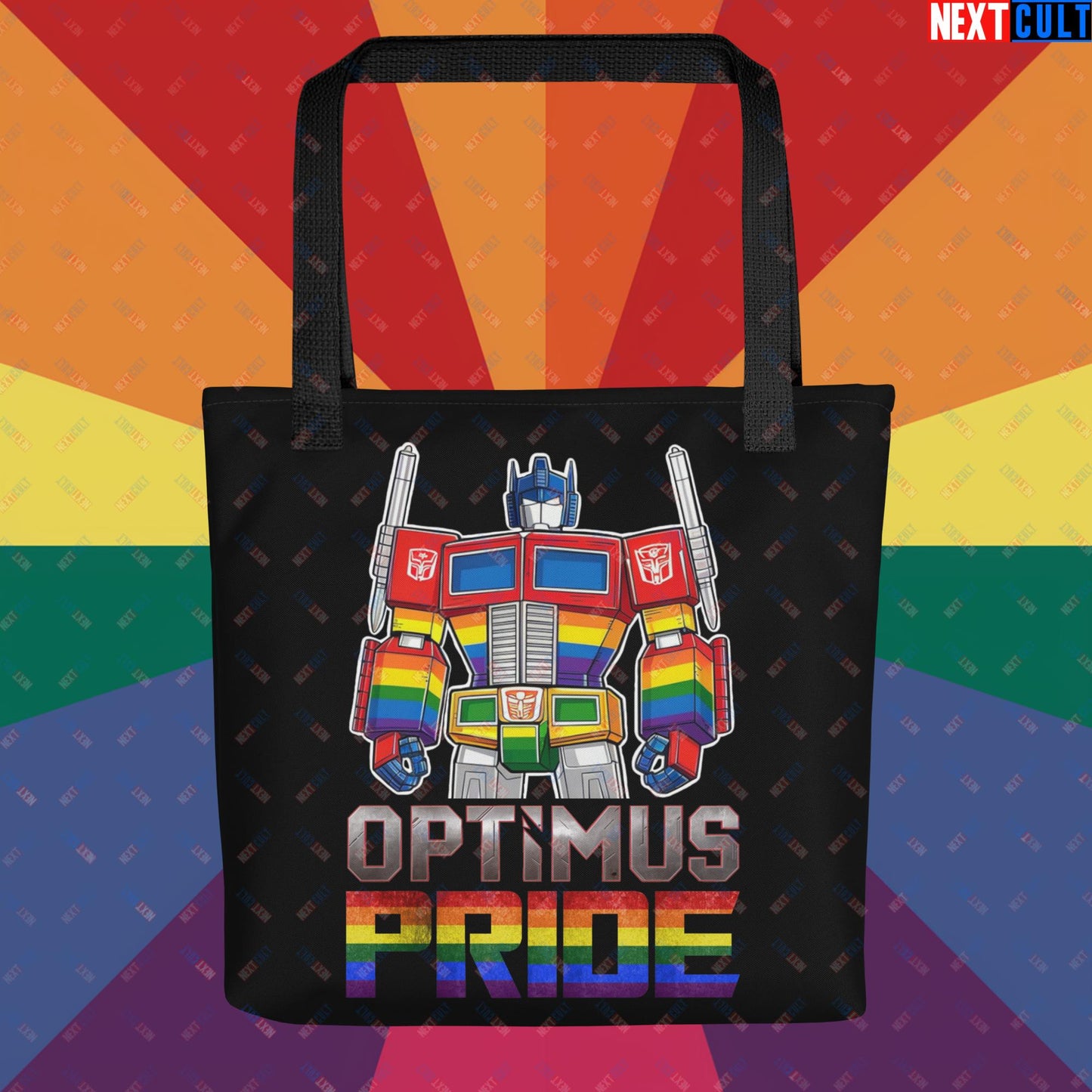 Optimus Pride Transformer Gay Pride Funny LGBTQ+ Tote bag Default Title Bags LGBTQ+ Movies Transformers Next Cult Brand
