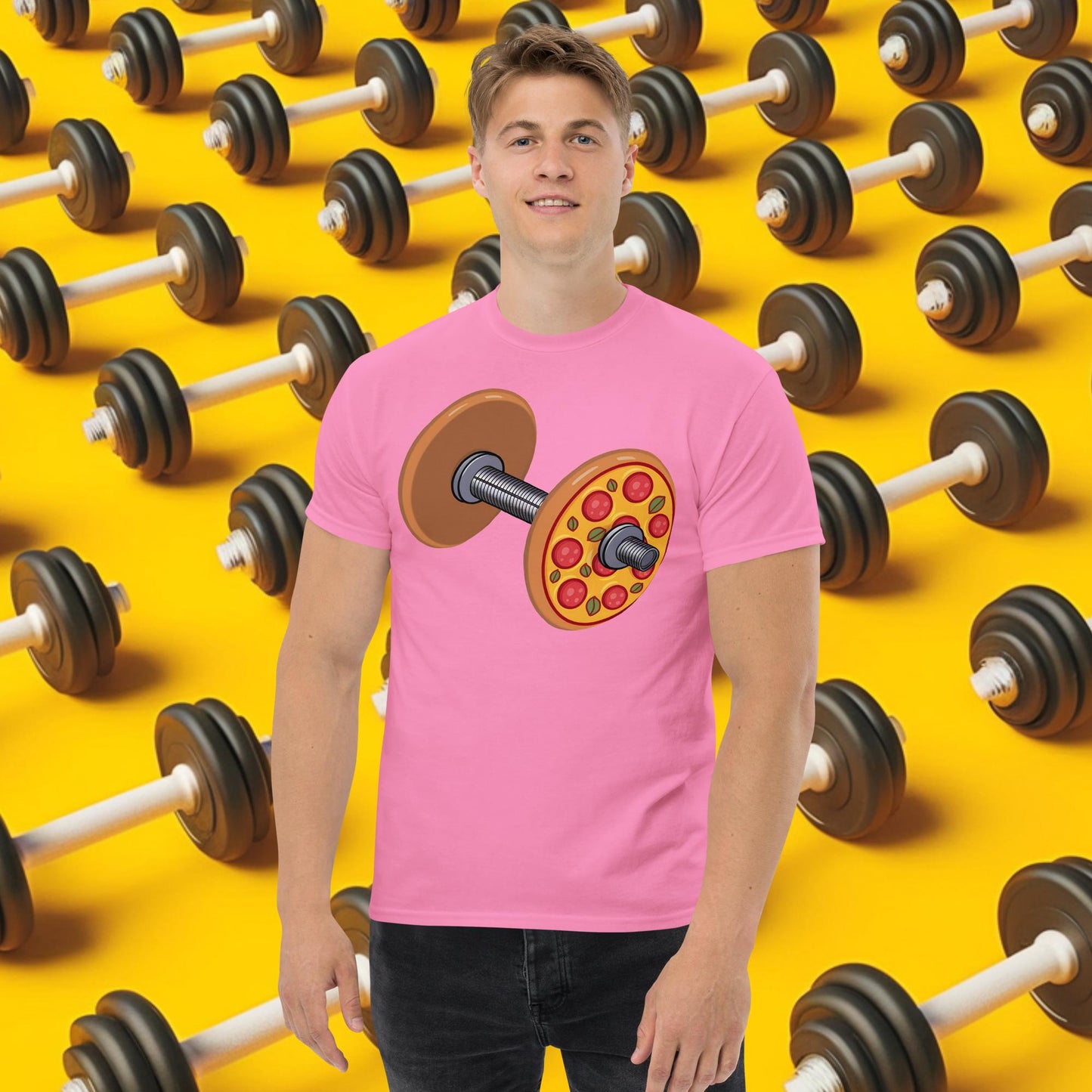 Pizza Dumbbell Barbell Funny Bulk Diet Gym Workout Fitness Weight Lifting Bodybuilding tee Azalea T-shirts Bodybuilding Bulking Fast Food Fitness Gym Pizza Pump Cover Workout Next Cult Brand