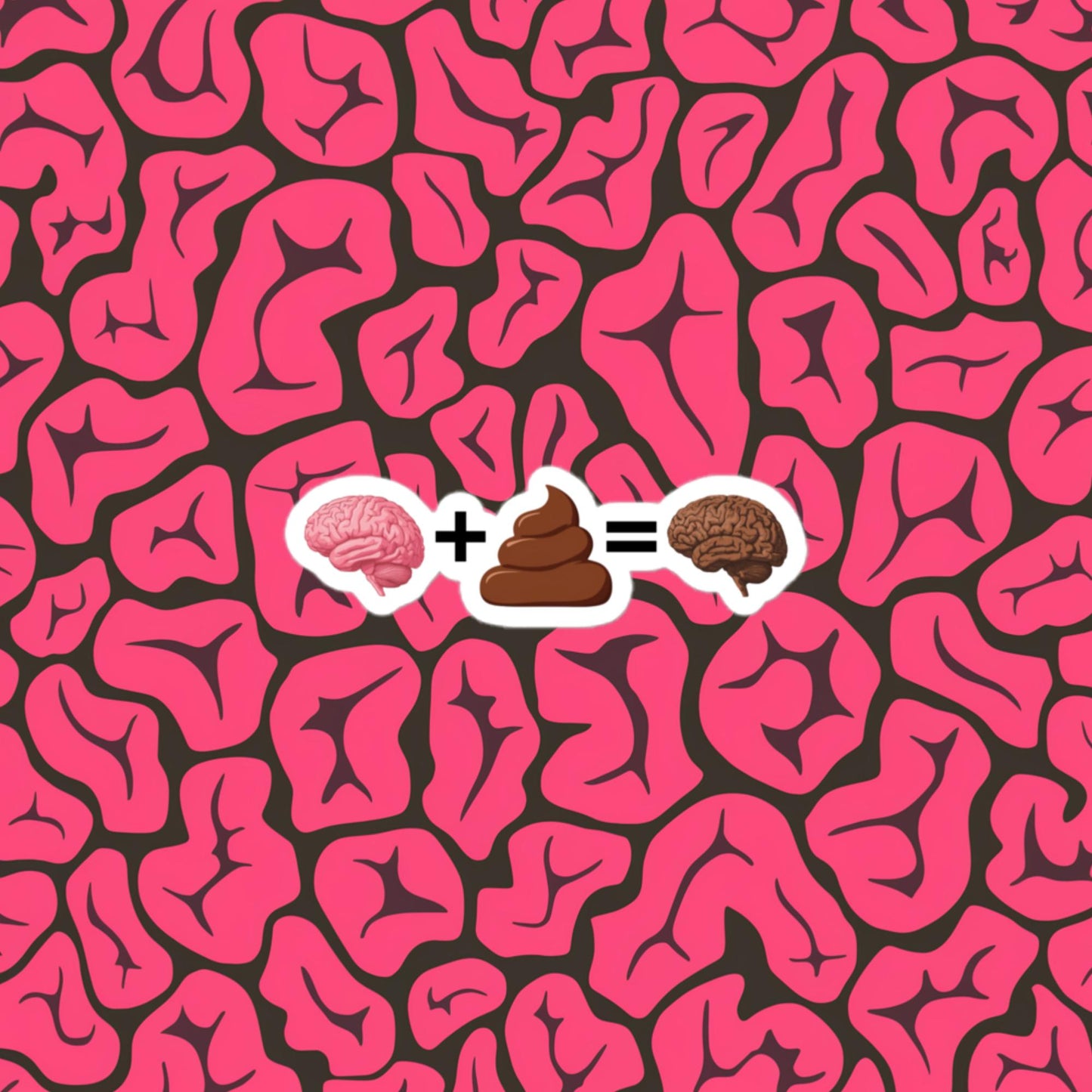 Poo for Brains Funny Math Equation Bubble-free stickers 3″×3″ Stickers Brains Life Math Next Cult Brand