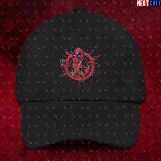 Pool Boy Deadpool Vault Boy Fallout Funny Cartoon Mashup Dad hat Black Hats Deadpool Fallout Movies Ryan Reynolds Superheroes Vault Boy Next Cult Brand