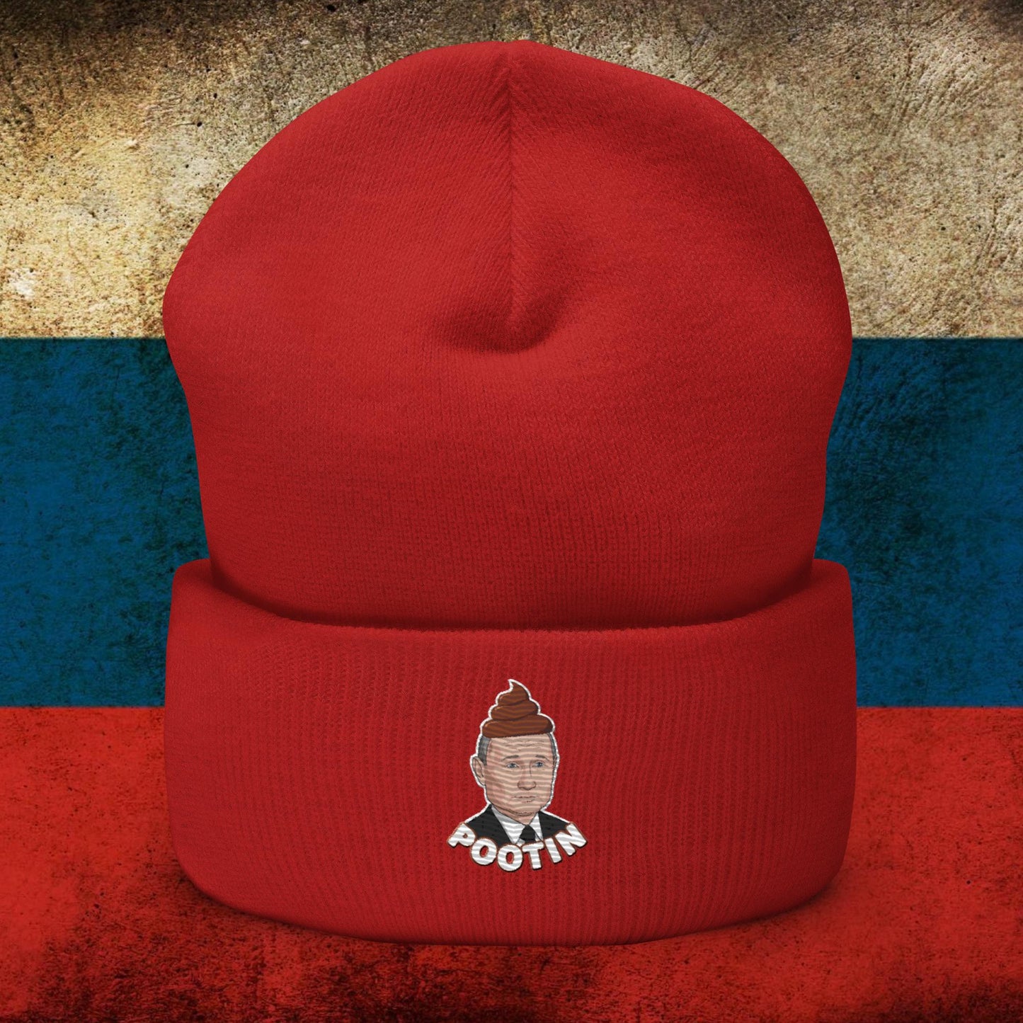 Pootin Funny Anti Vladimir Putin Cuffed Beanie Red Hats Politics Vladimir Putin Next Cult Brand