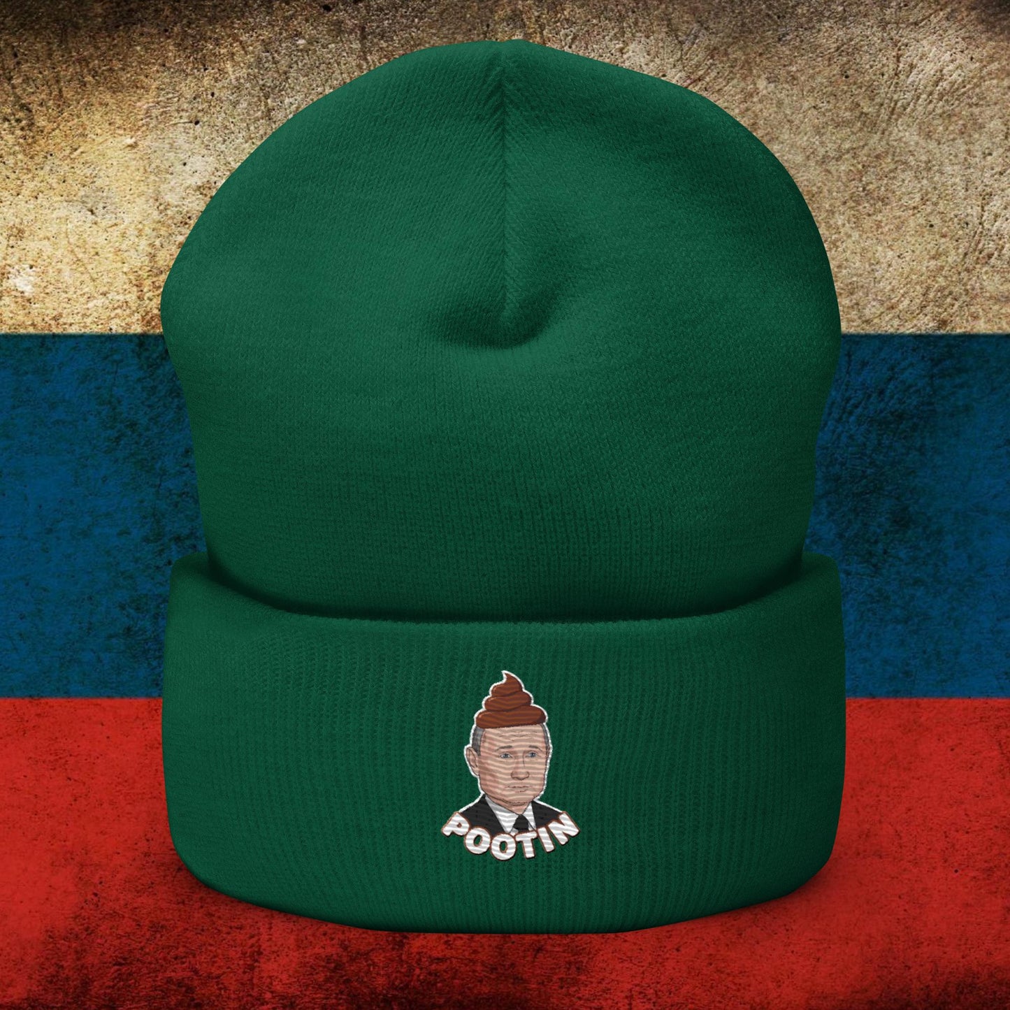 Pootin Funny Anti Vladimir Putin Cuffed Beanie Spruce Hats Politics Vladimir Putin Next Cult Brand