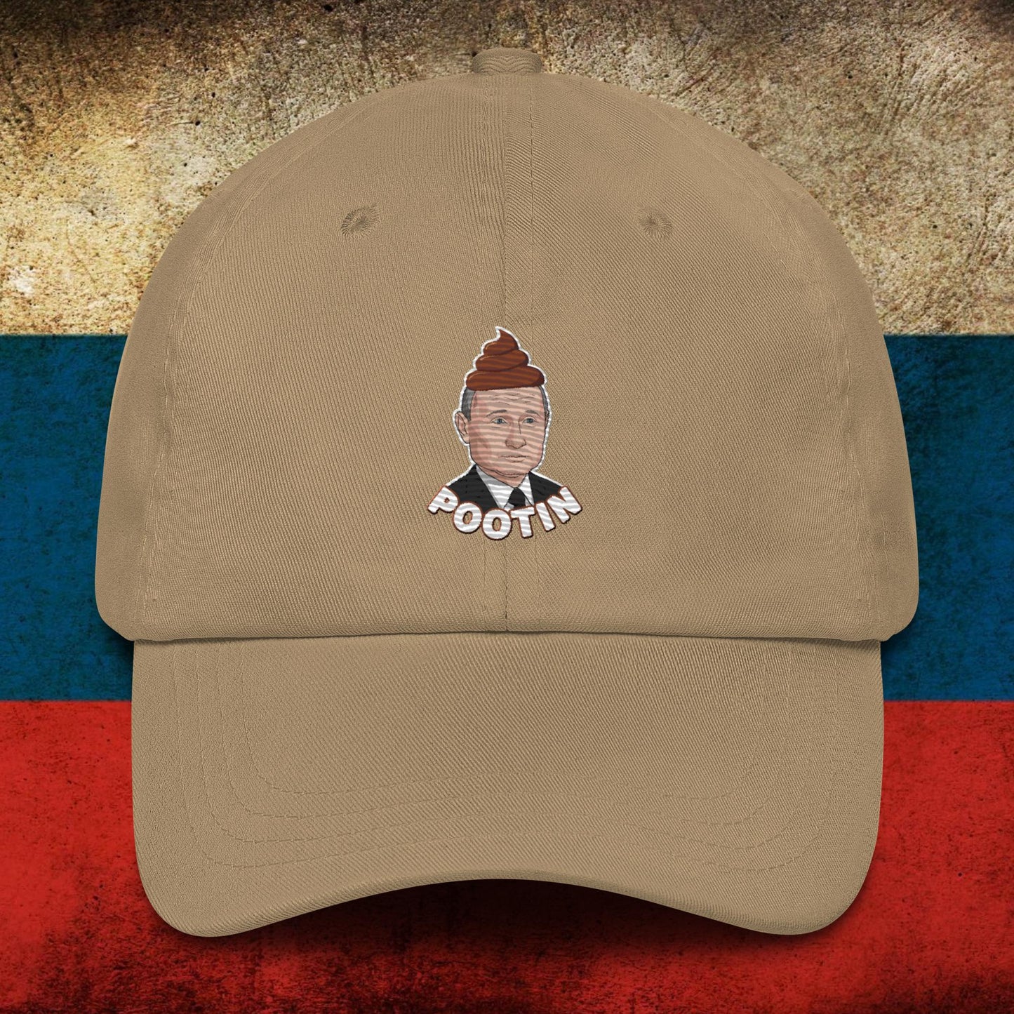 Pootin Funny Anti Vladimir Putin Dad hat Khaki Hats Politics Vladimir Putin Next Cult Brand