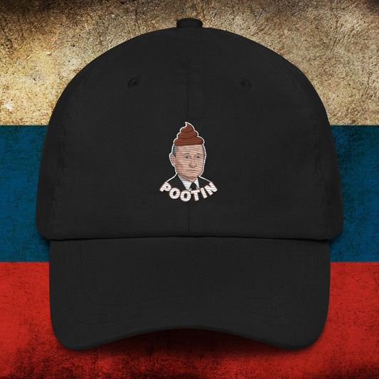 Pootin Funny Anti Vladimir Putin Dad hat Black Hats Politics Vladimir Putin Next Cult Brand