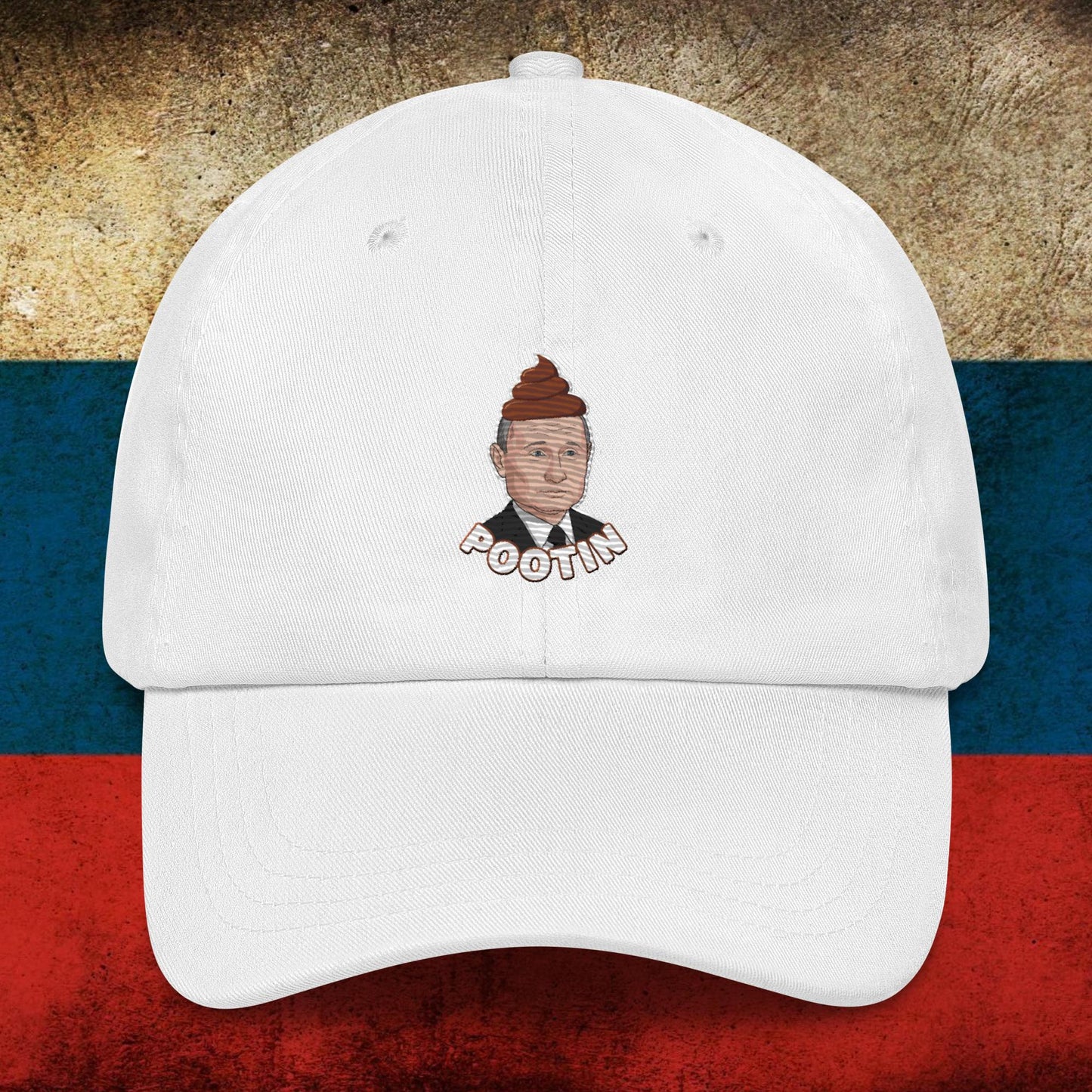 Pootin Funny Anti Vladimir Putin Dad hat White Hats Politics Vladimir Putin Next Cult Brand