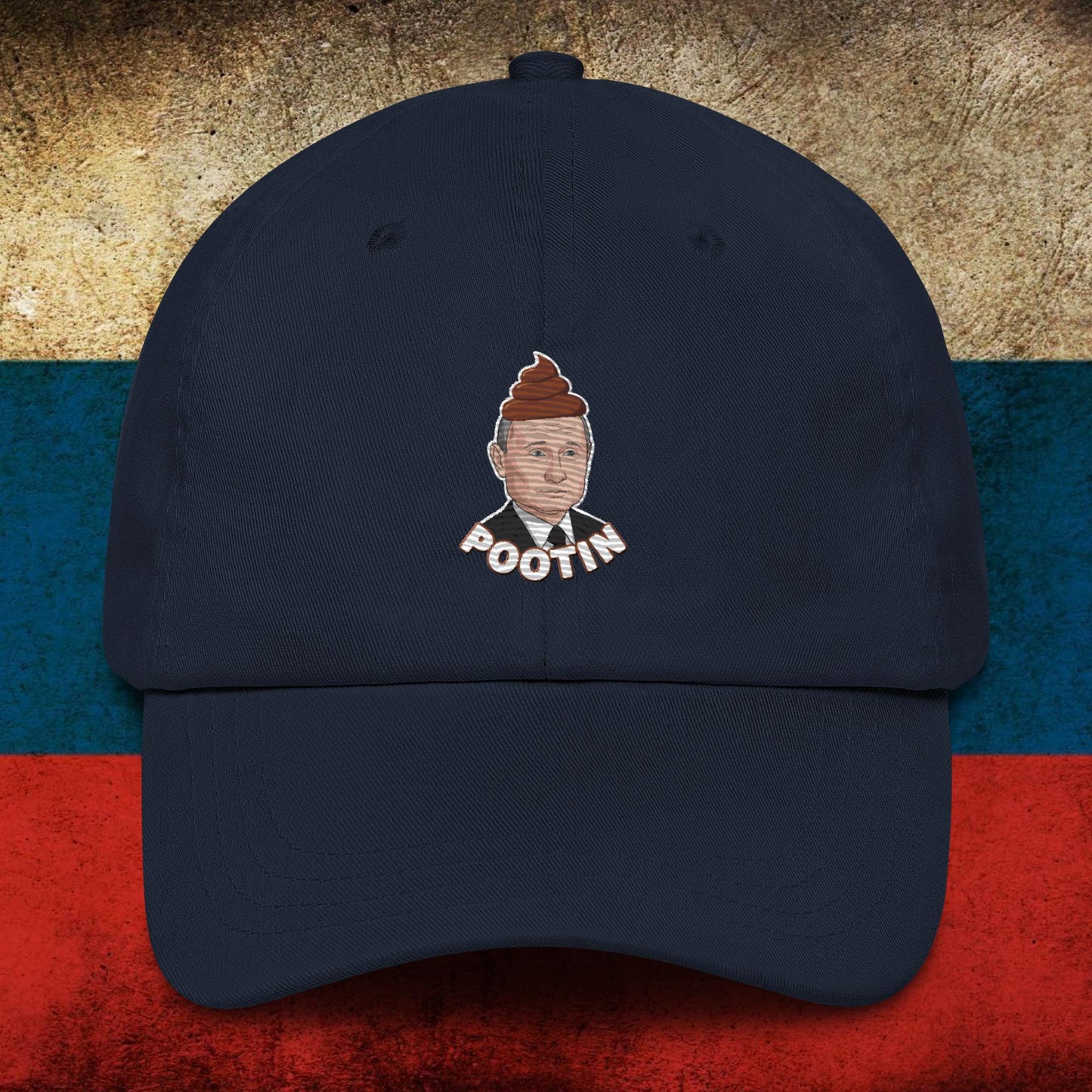 Pootin Funny Anti Vladimir Putin Dad hat Navy Hats Politics Vladimir Putin Next Cult Brand