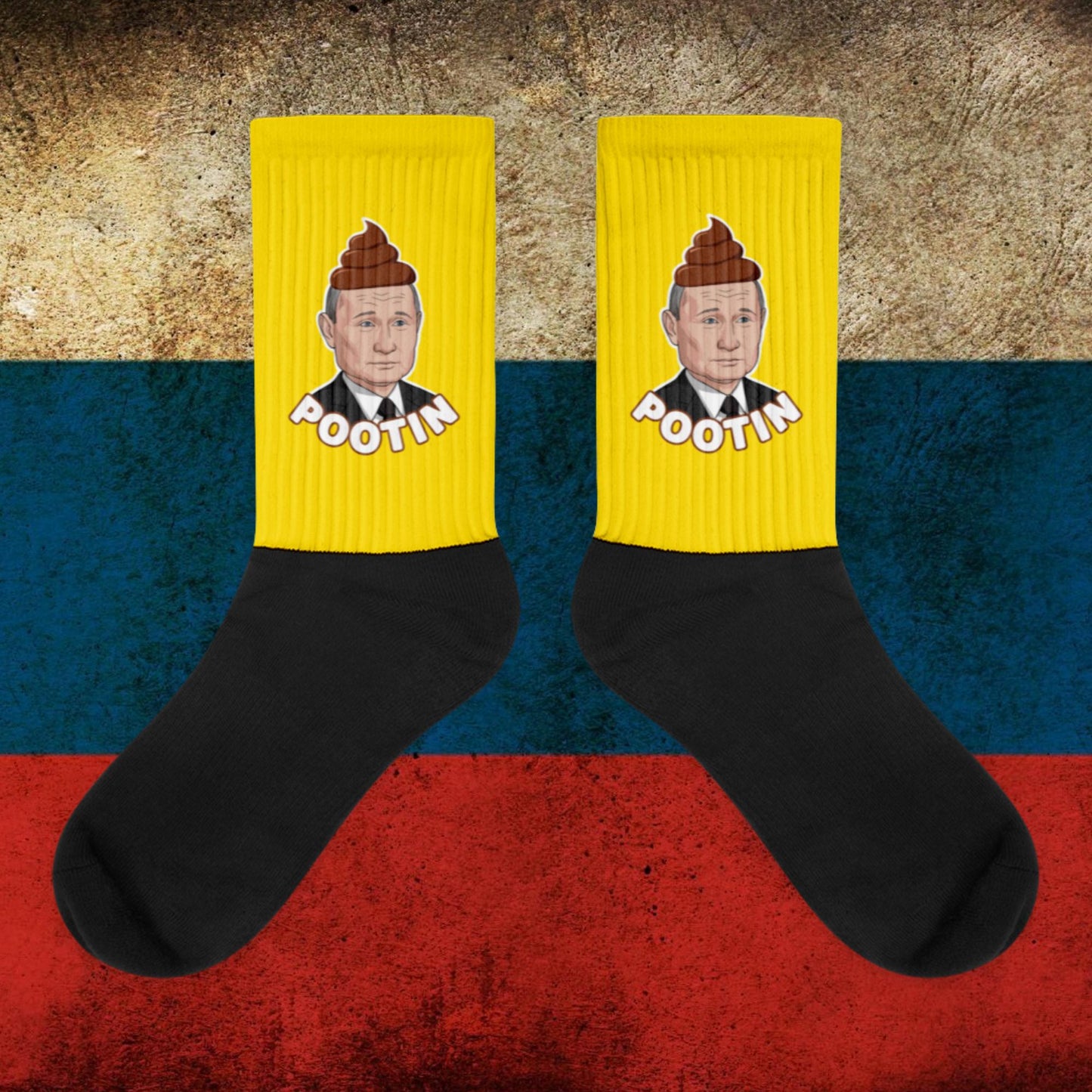 Pootin Funny Anti Vladimir Putin Socks XL Socks Politics Vladimir Putin Next Cult Brand