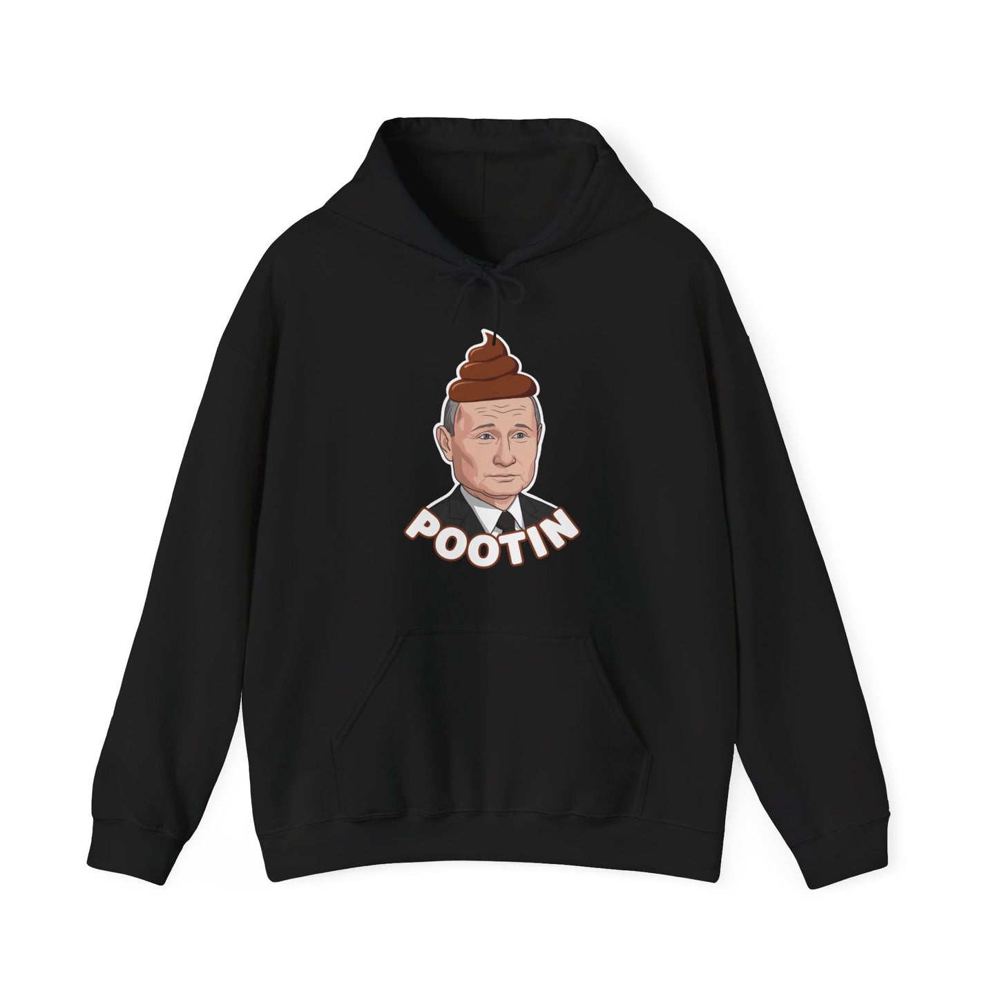 Pootin Funny Anti Vladimir Putin Unisex Heavy Blend Hooded Sweatshirt Hoodies Politics Vladimir Putin Printify