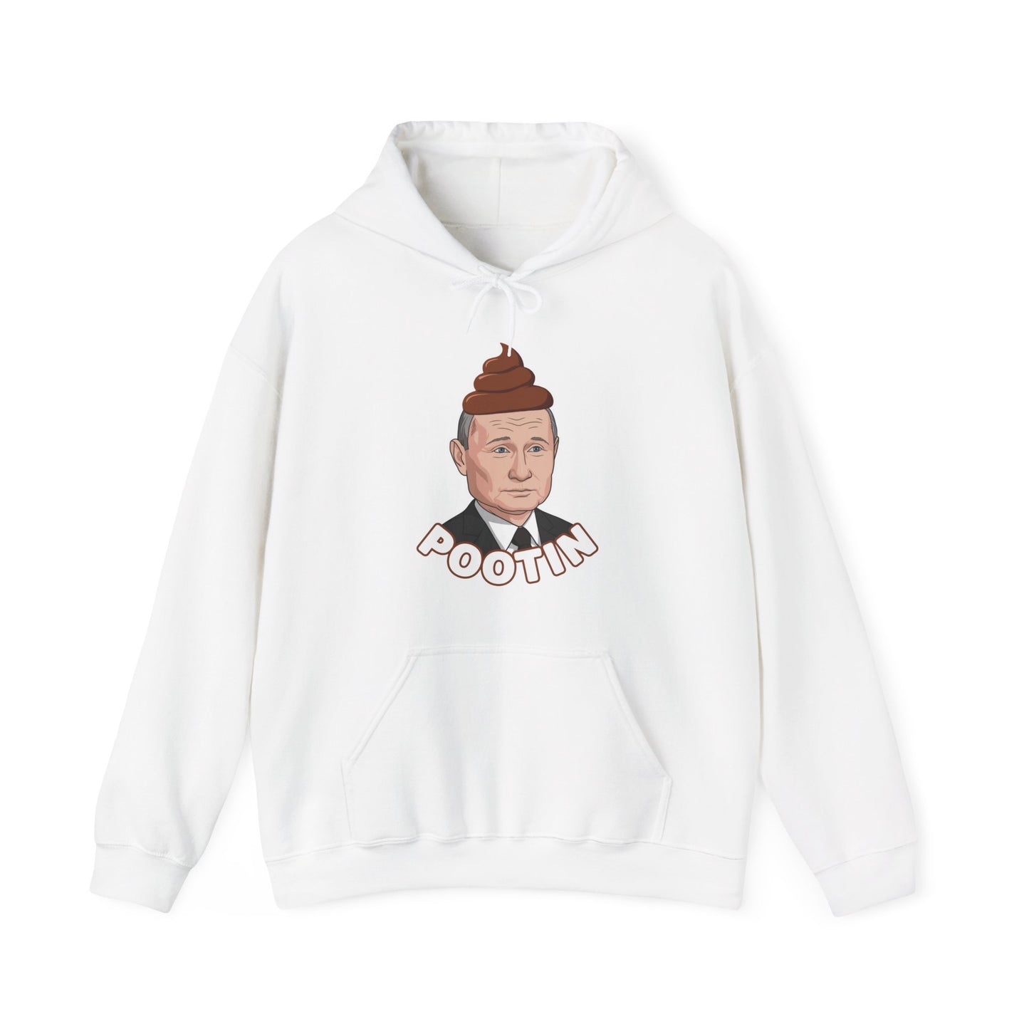Pootin Funny Anti Vladimir Putin Unisex Heavy Blend Hooded Sweatshirt Hoodies Politics Vladimir Putin Printify