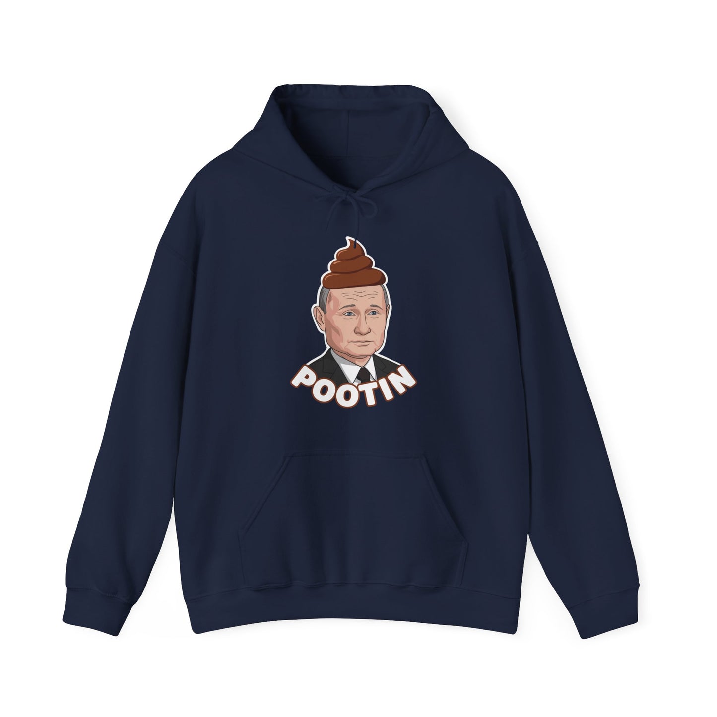 Pootin Funny Anti Vladimir Putin Unisex Heavy Blend Hooded Sweatshirt Hoodies Politics Vladimir Putin Printify