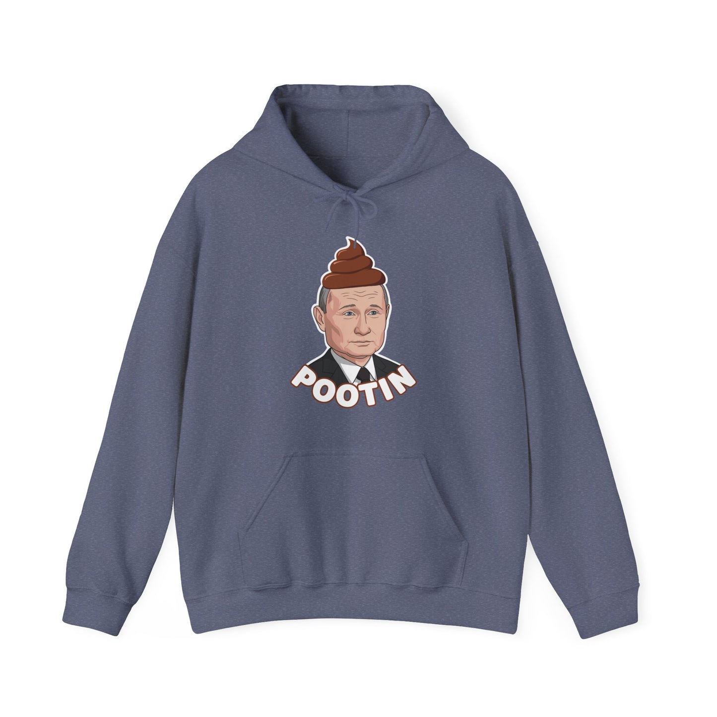 Pootin Funny Anti Vladimir Putin Unisex Heavy Blend Hooded Sweatshirt Hoodies Politics Vladimir Putin Printify