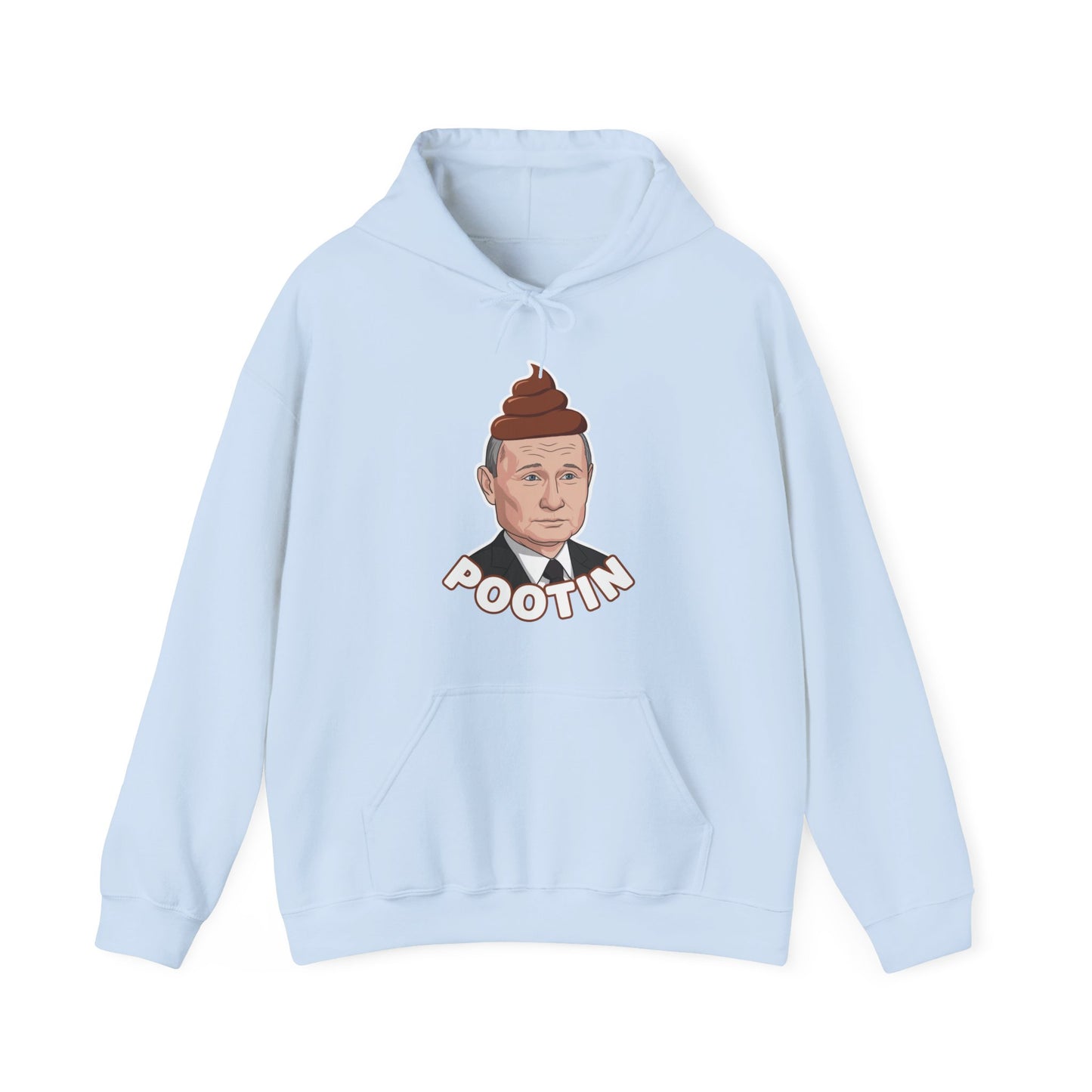 Pootin Funny Anti Vladimir Putin Unisex Heavy Blend Hooded Sweatshirt Hoodies Politics Vladimir Putin Printify