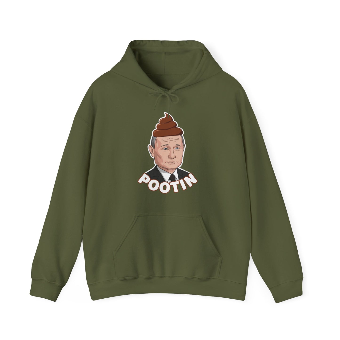 Pootin Funny Anti Vladimir Putin Unisex Heavy Blend Hooded Sweatshirt Hoodies Politics Vladimir Putin Printify