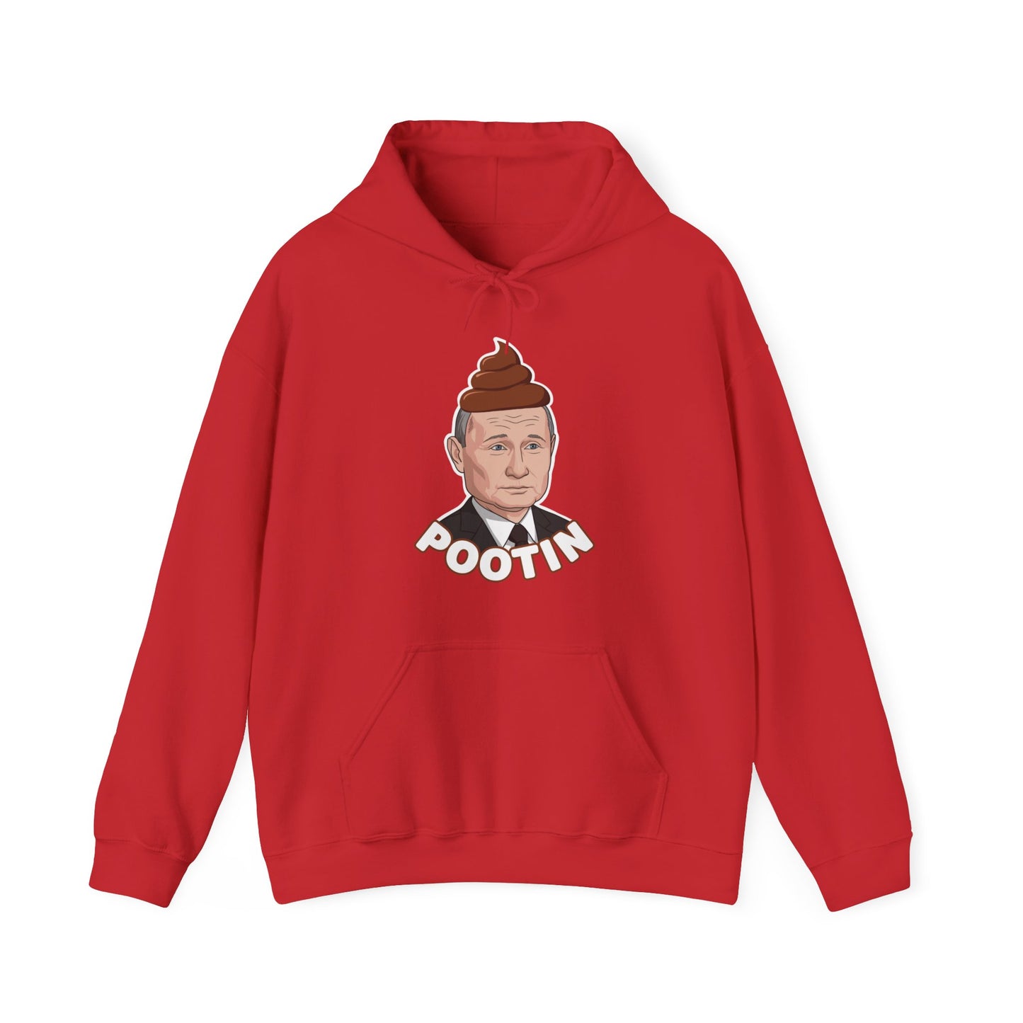 Pootin Funny Anti Vladimir Putin Unisex Heavy Blend Hooded Sweatshirt Hoodies Politics Vladimir Putin Printify