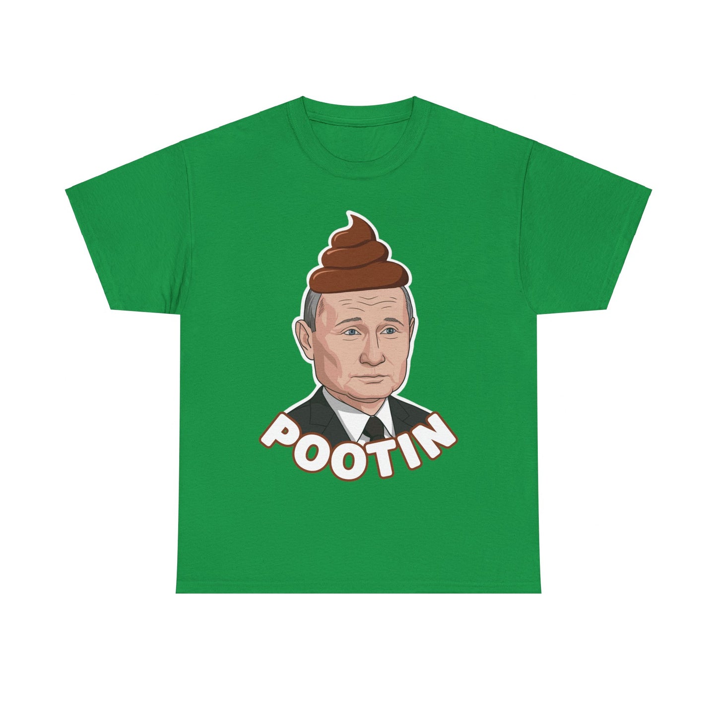Pootin Funny Anti Vladimir Putin Unisex Heavy Cotton Tee T-shirts Politics Vladimir Putin Printify