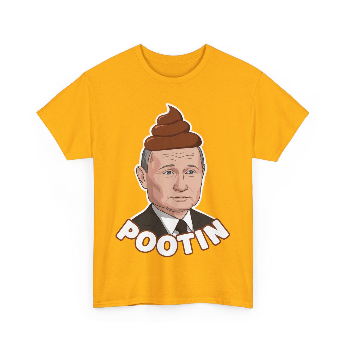 Pootin Funny Anti Vladimir Putin Unisex Heavy Cotton Tee T-shirts Politics Vladimir Putin Printify