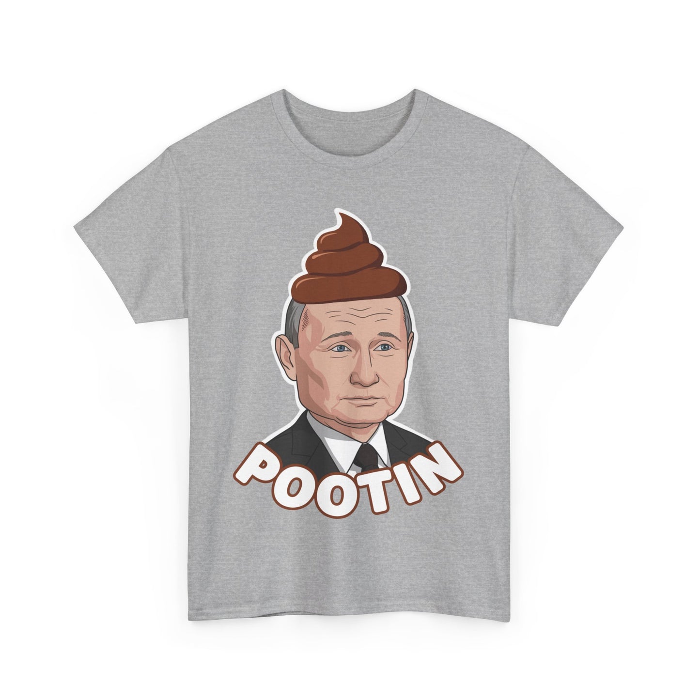 Pootin Funny Anti Vladimir Putin Unisex Heavy Cotton Tee T-shirts Politics Vladimir Putin Printify