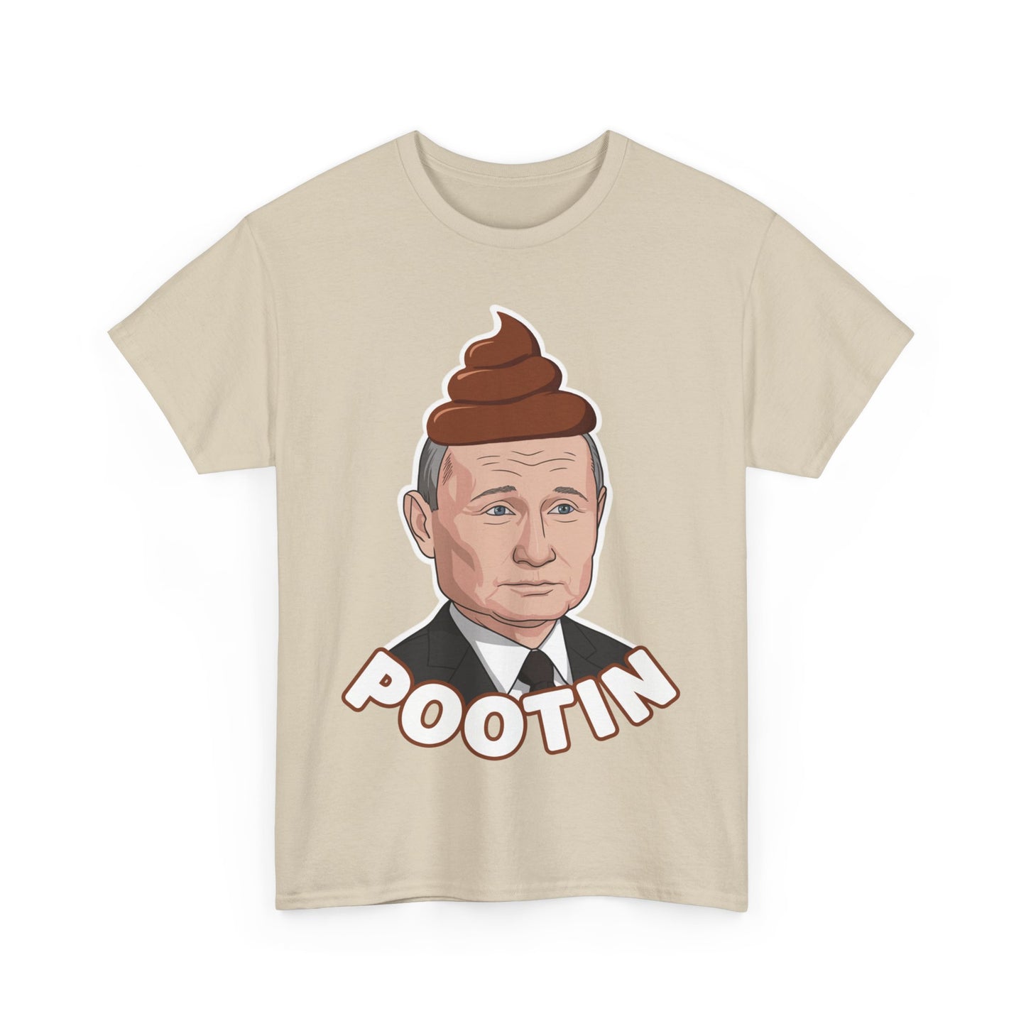 Pootin Funny Anti Vladimir Putin Unisex Heavy Cotton Tee T-shirts Politics Vladimir Putin Printify