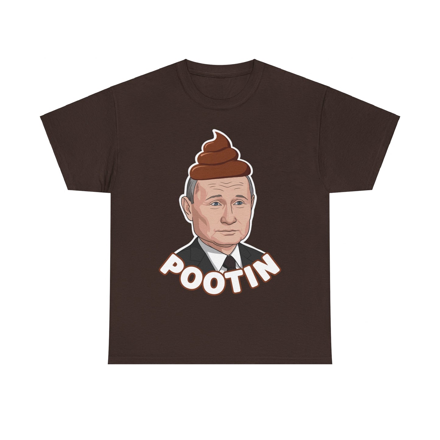 Pootin Funny Anti Vladimir Putin Unisex Heavy Cotton Tee T-shirts Politics Vladimir Putin Printify