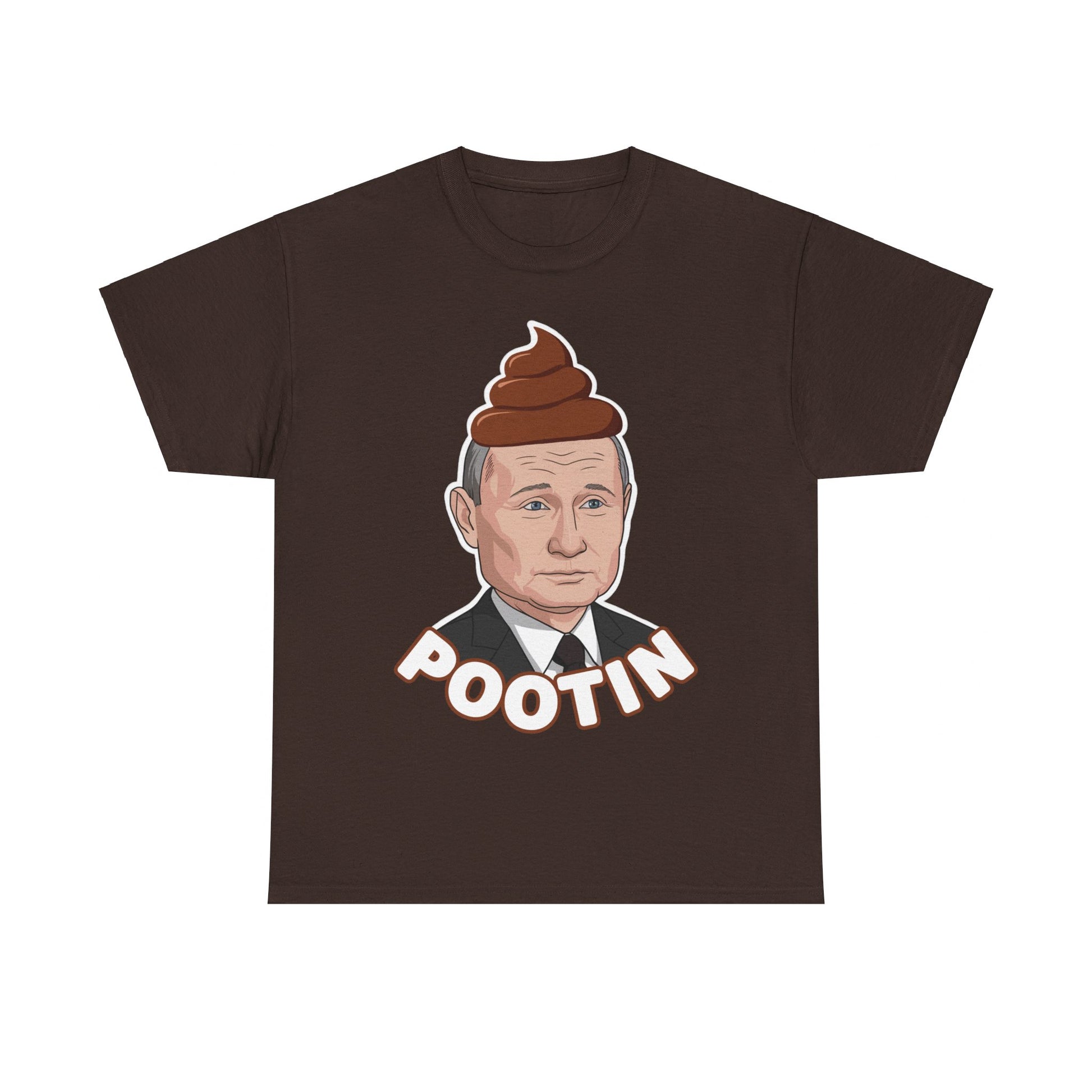 Pootin Funny Anti Vladimir Putin Unisex Heavy Cotton Tee T-shirts Politics Vladimir Putin Printify