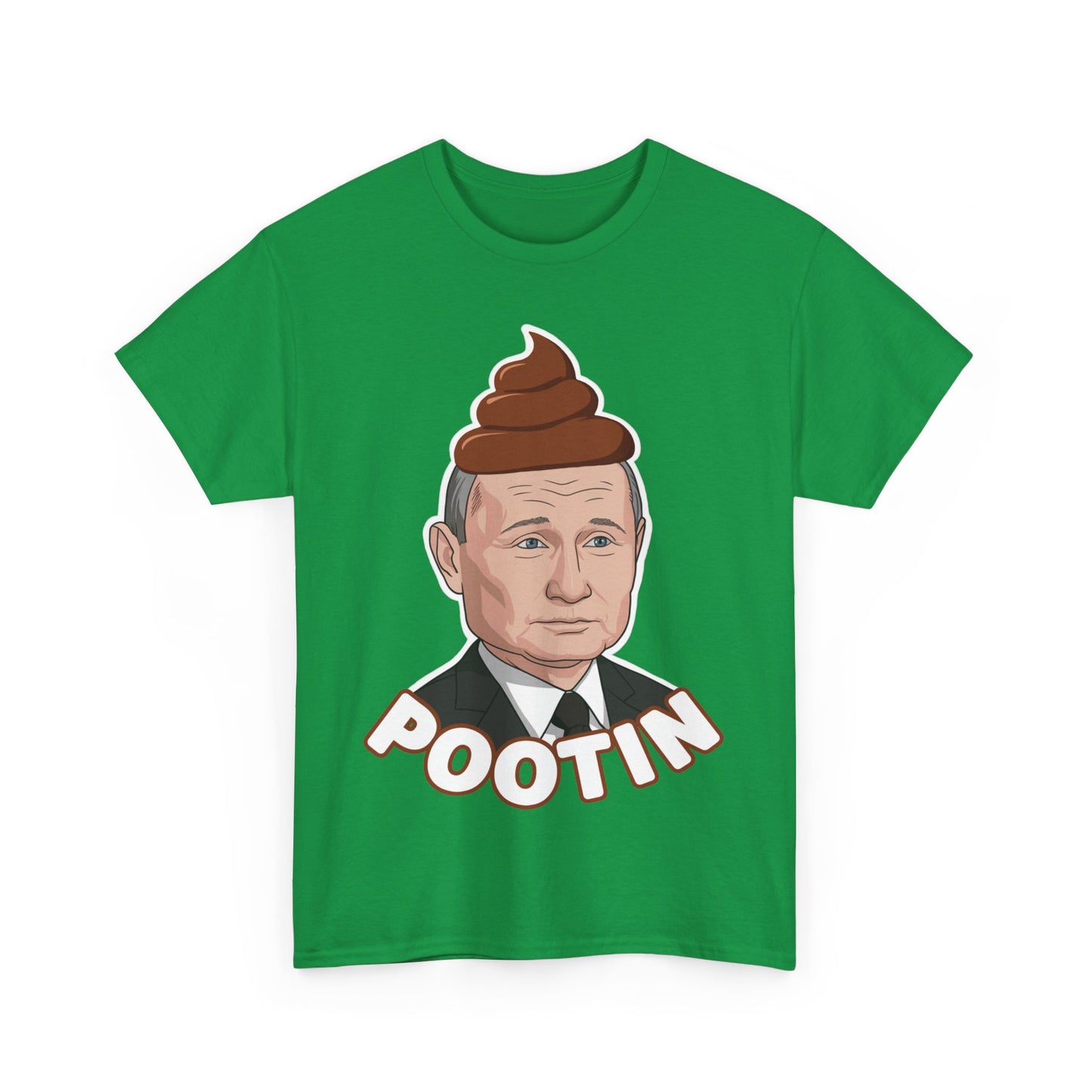 Pootin Funny Anti Vladimir Putin Unisex Heavy Cotton Tee T-shirts Politics Vladimir Putin Printify