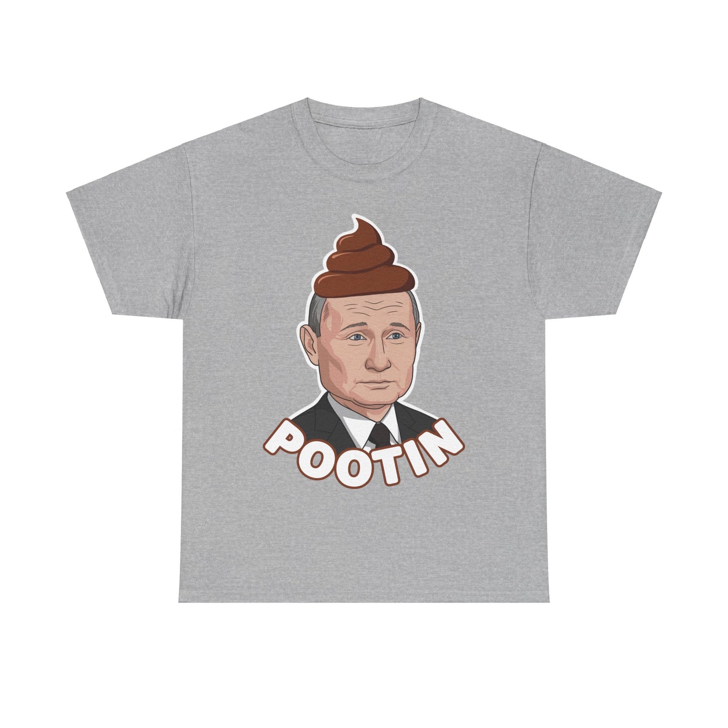 Pootin Funny Anti Vladimir Putin Unisex Heavy Cotton Tee T-shirts Politics Vladimir Putin Printify