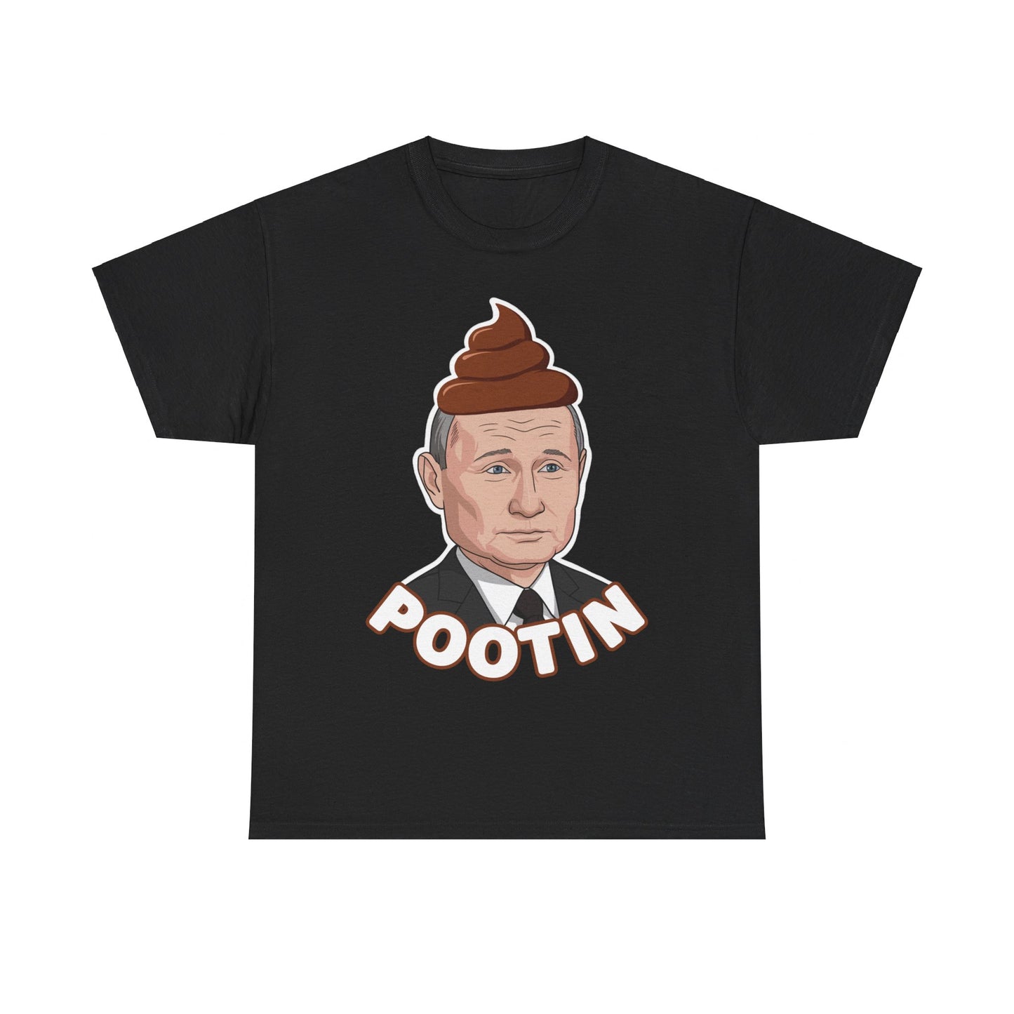 Pootin Funny Anti Vladimir Putin Unisex Heavy Cotton Tee T-shirts Politics Vladimir Putin Printify