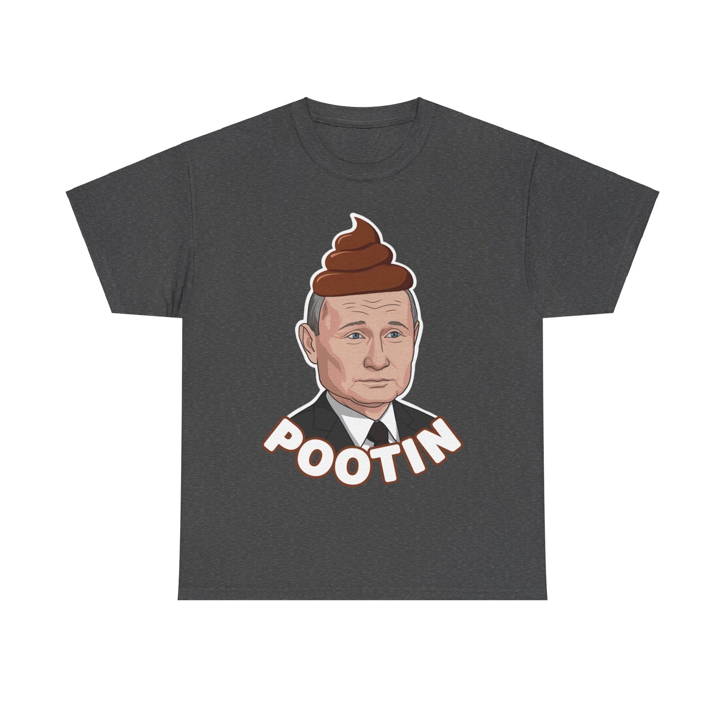 Pootin Funny Anti Vladimir Putin Unisex Heavy Cotton Tee T-shirts Politics Vladimir Putin Printify
