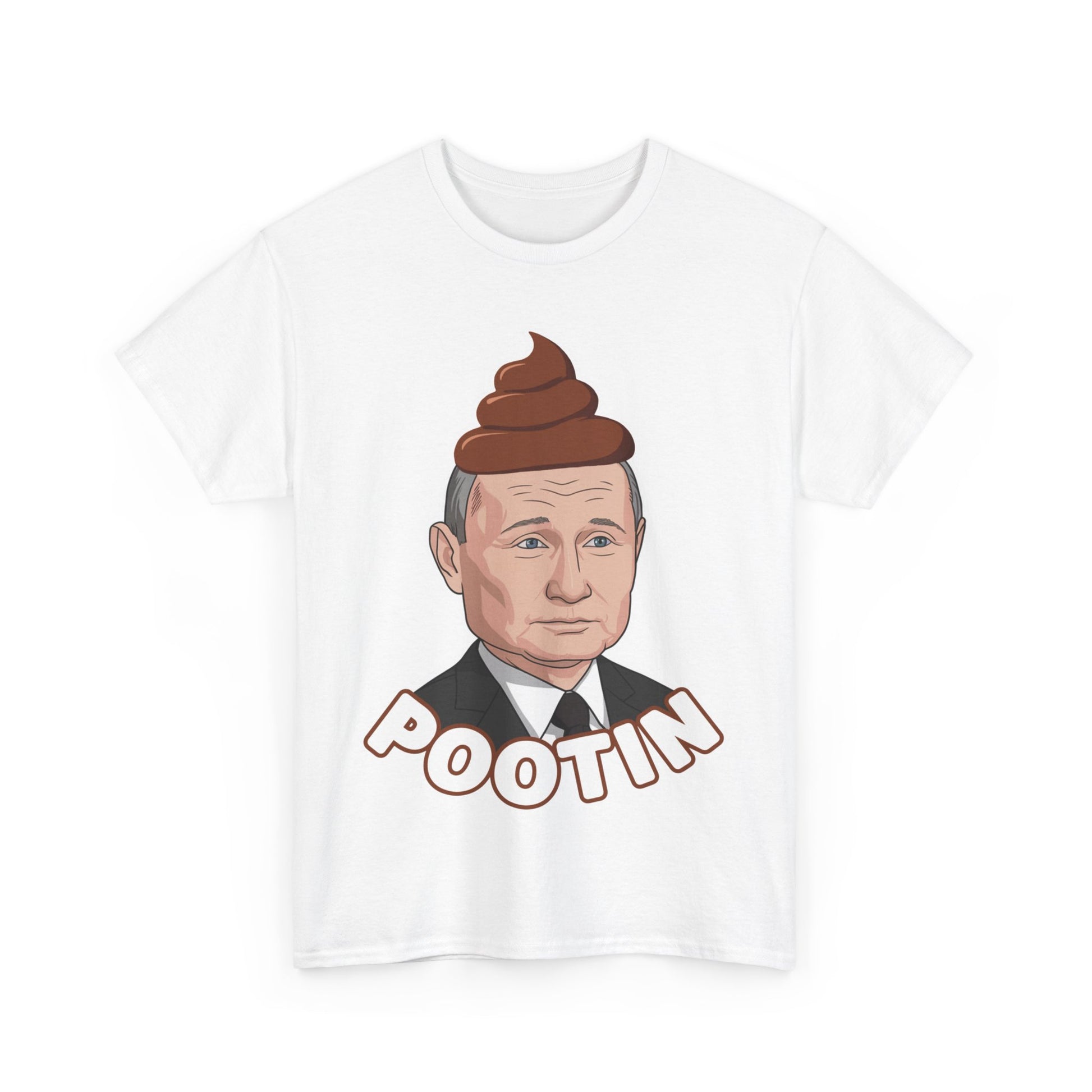 Pootin Funny Anti Vladimir Putin Unisex Heavy Cotton Tee T-shirts Politics Vladimir Putin Printify