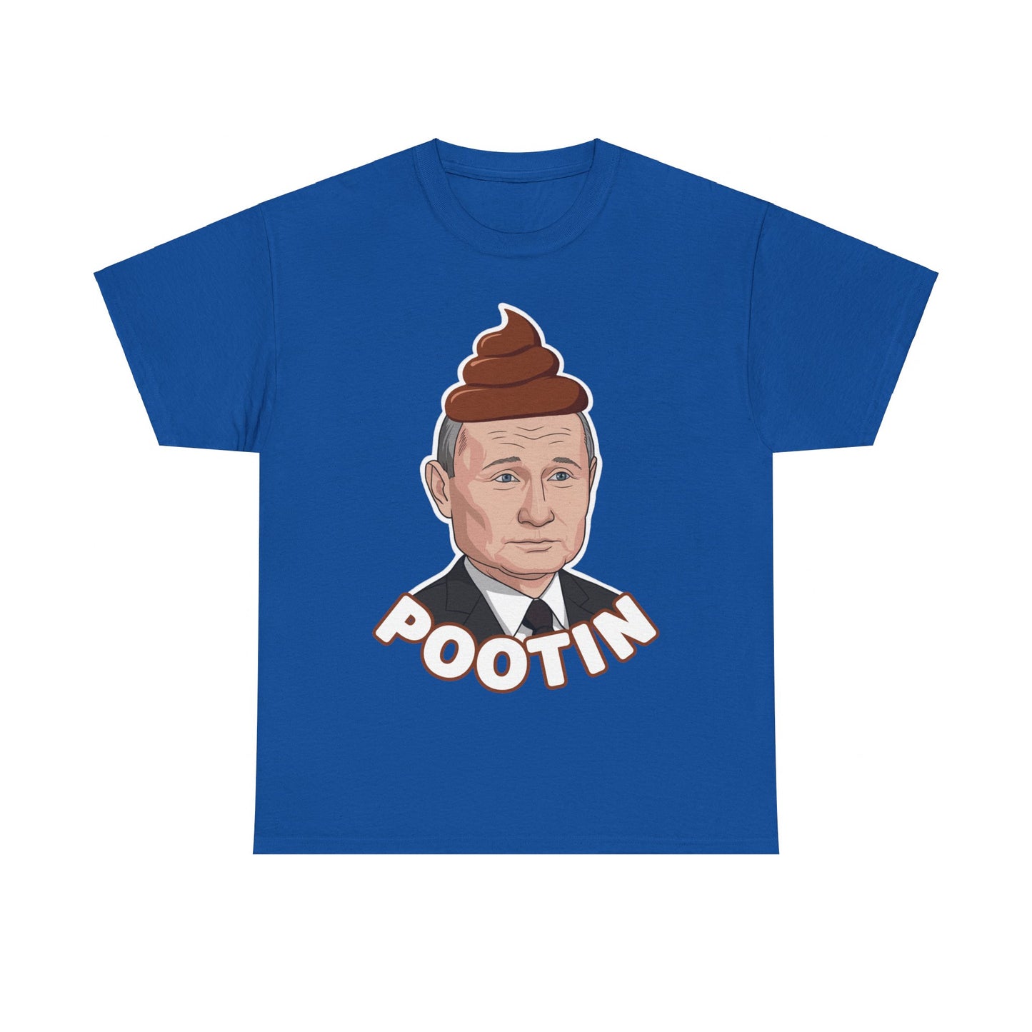 Pootin Funny Anti Vladimir Putin Unisex Heavy Cotton Tee T-shirts Politics Vladimir Putin Printify
