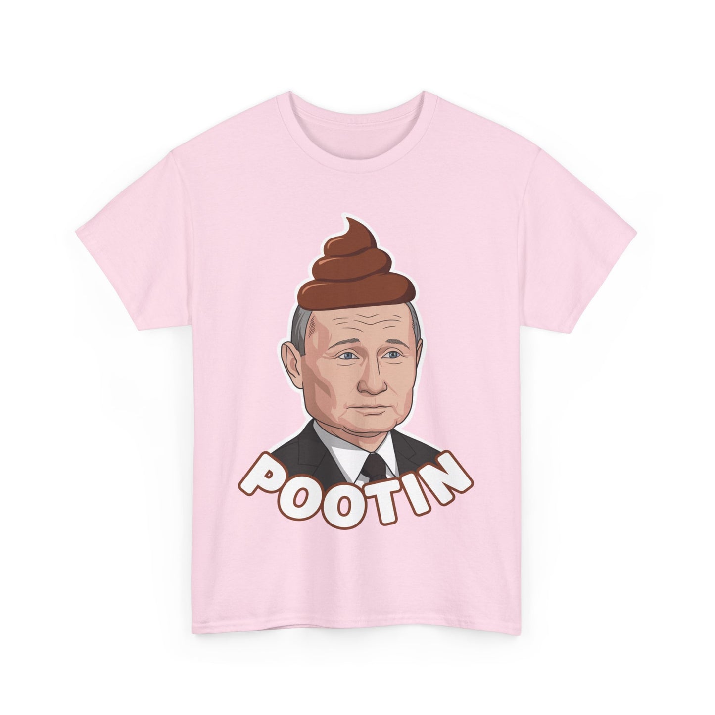 Pootin Funny Anti Vladimir Putin Unisex Heavy Cotton Tee T-shirts Politics Vladimir Putin Printify