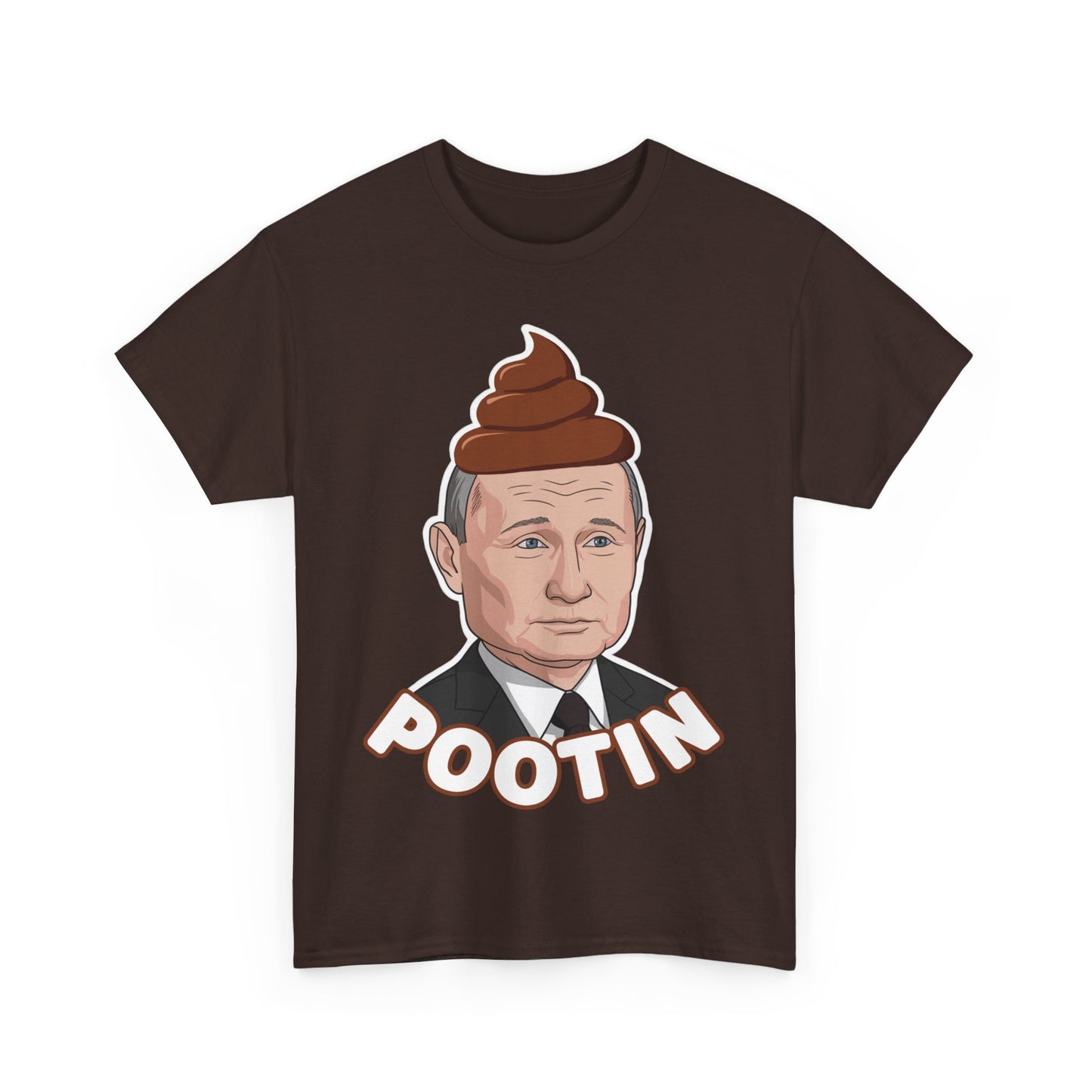 Pootin Funny Anti Vladimir Putin Unisex Heavy Cotton Tee T-shirts Politics Vladimir Putin Printify