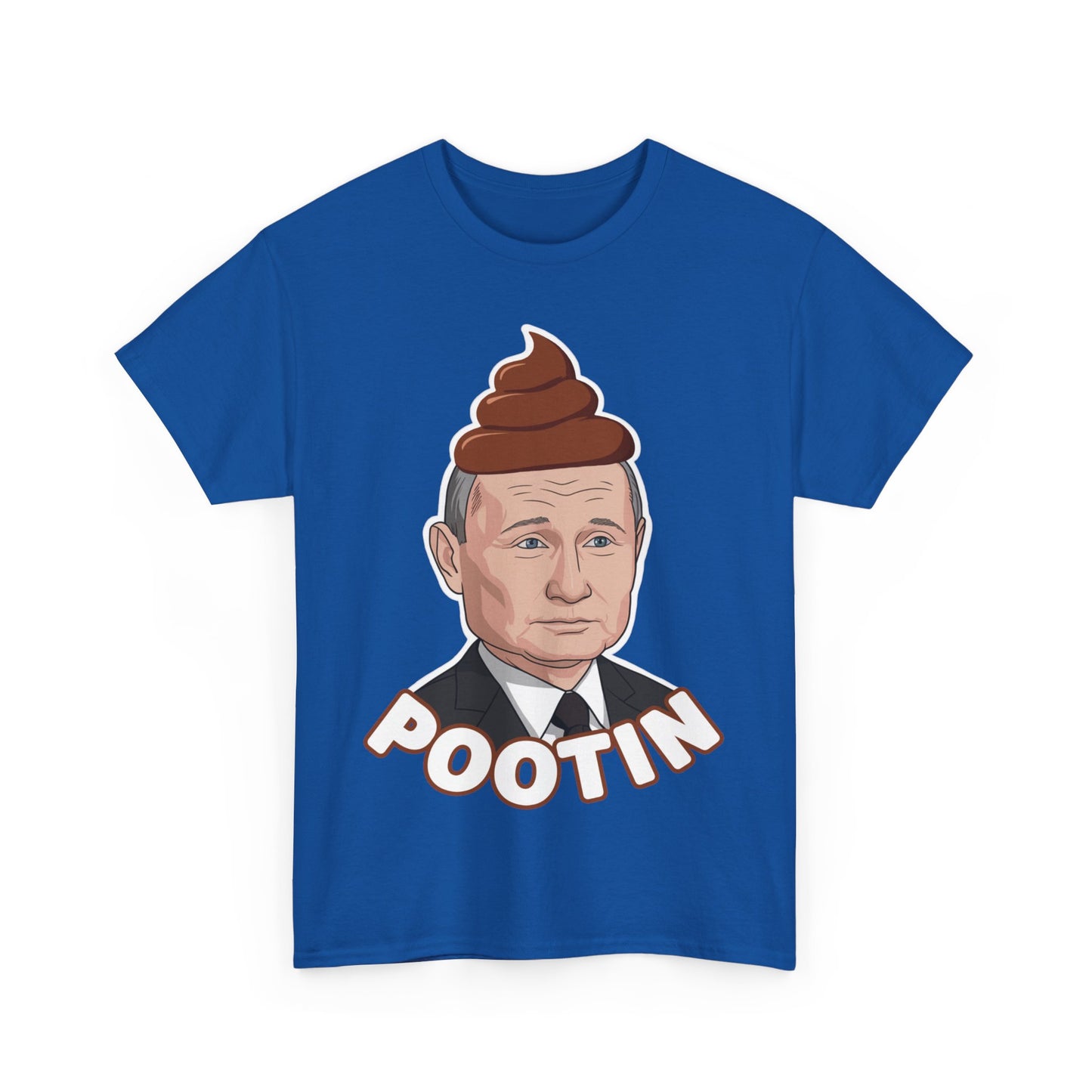 Pootin Funny Anti Vladimir Putin Unisex Heavy Cotton Tee T-shirts Politics Vladimir Putin Printify