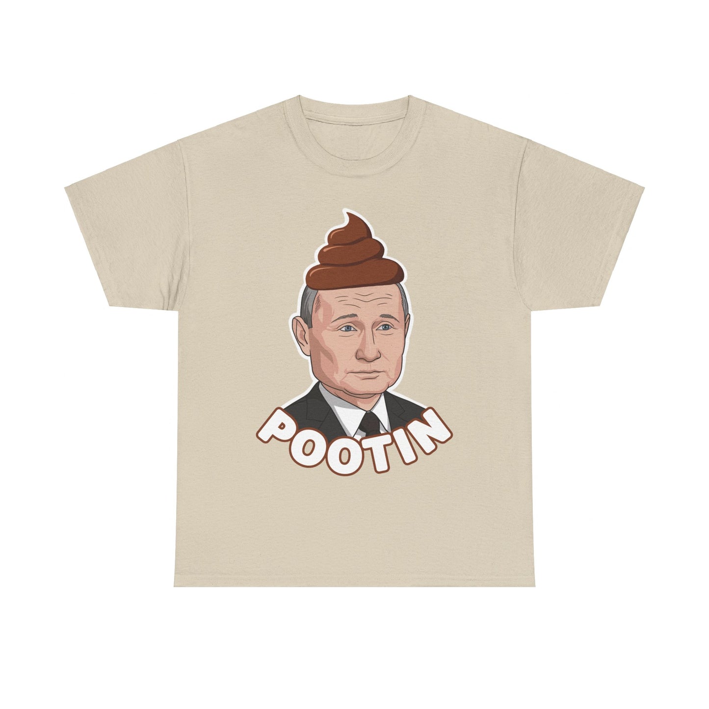 Pootin Funny Anti Vladimir Putin Unisex Heavy Cotton Tee T-shirts Politics Vladimir Putin Printify