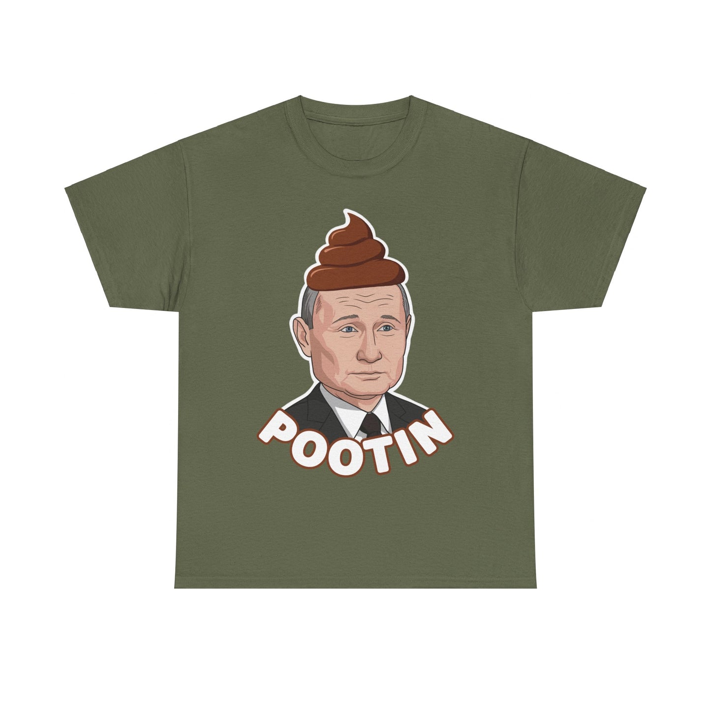 Pootin Funny Anti Vladimir Putin Unisex Heavy Cotton Tee T-shirts Politics Vladimir Putin Printify