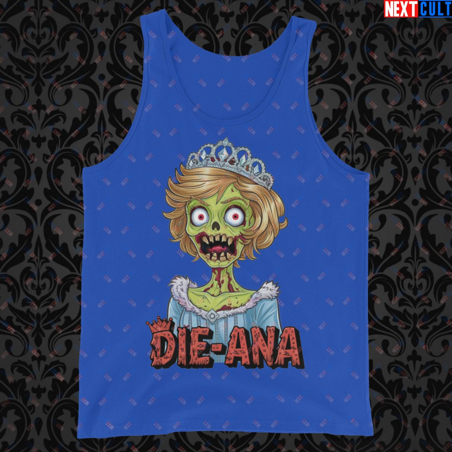 Princess Diana Zombie Die-Ana Funny Royal Family Conspiracy Tank Top True Royal Tank Tops Conspiracy Theories Politics Princess Diana Royal Family Zombie Next Cult Brand
